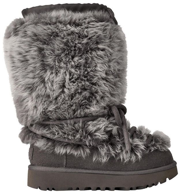 Ugg UGG Classic Posh Short Fur Boots - Thunder Cloud Size US 8 / IT 38 - 1 Thumbnail