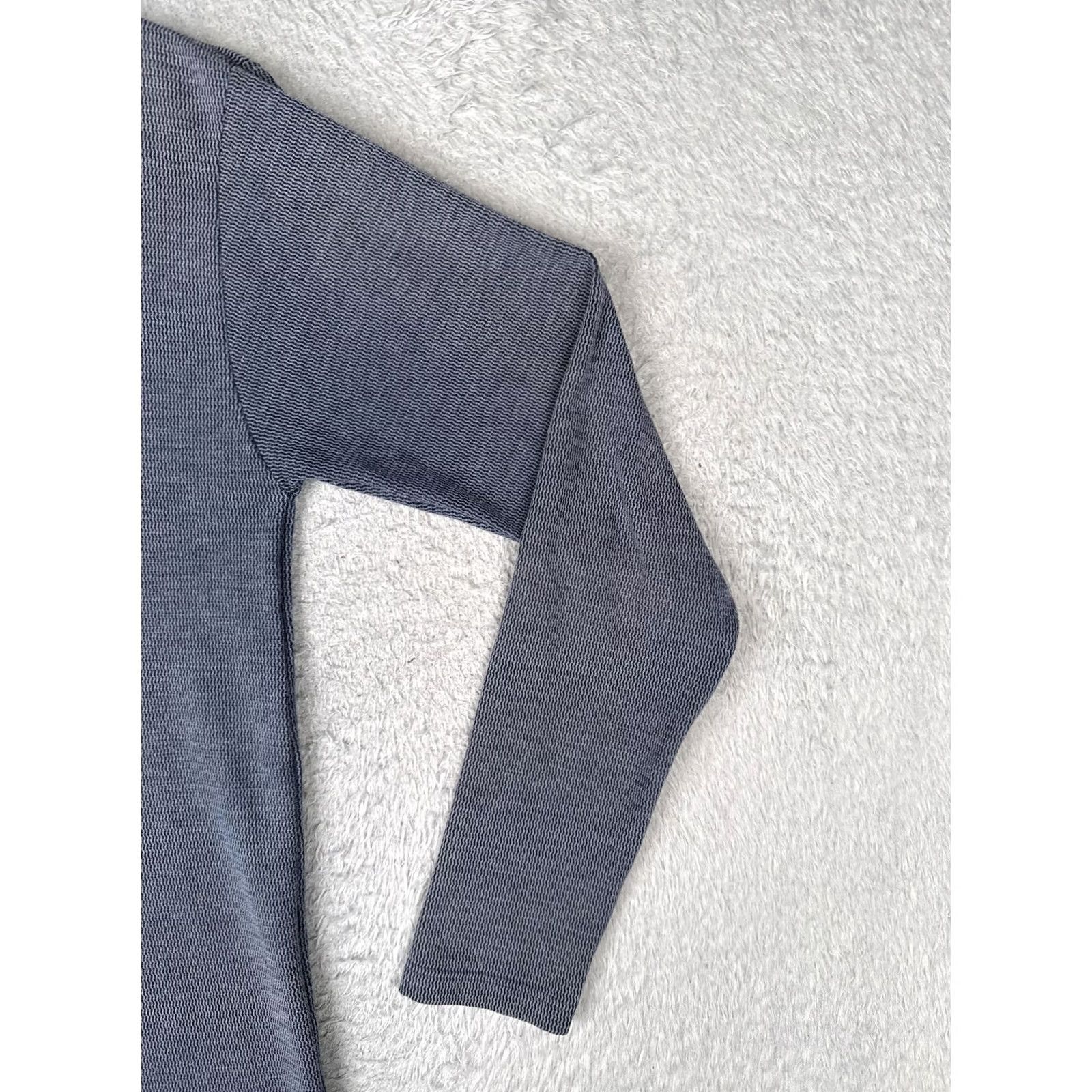 Tommy Hilfiger Tommy Hilfiger Shirt Womens 2 Gray V-Neck Long Sleeve Tee Top Casual Knit Cotton Embroidered Flag Logo Size XS / US 0-2 / IT 36-38 - 2 Thumbnail