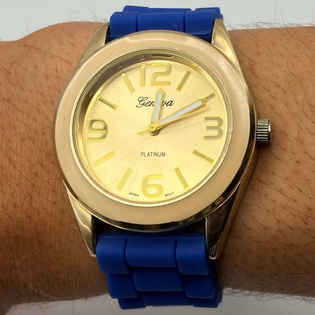 Geneva Blue & Gold Geneva Men’s Watch Size ONE SIZE - 1 Thumbnail
