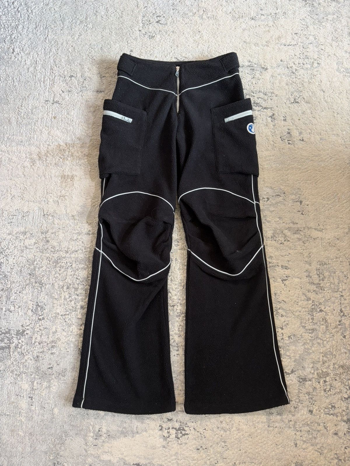 Fotus Fotus - Black Fleece Baby Fetus Flared Pants Size US 28 / EU 44 - 1 Thumbnail
