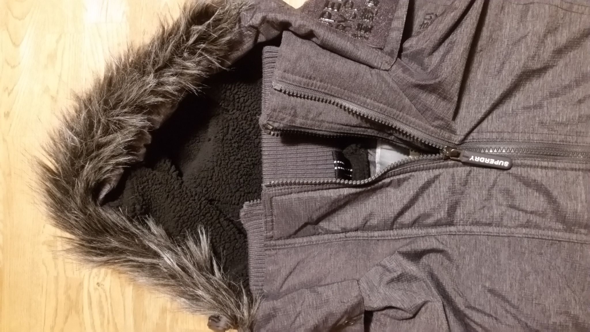 Japanese Brand × Superdry M/L SLIM Sherpa fur Y2K Windbreaker Jacket tailored cinched Size L / US 10 / IT 46 - 16 Thumbnail