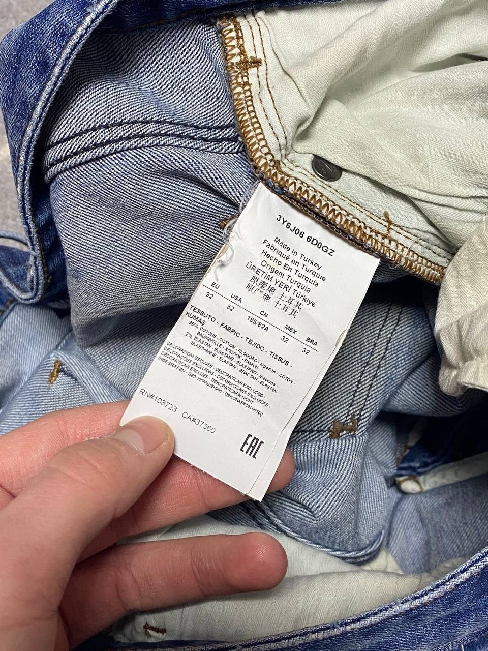 Armani × Emporio Armani Vintage blue Armani Jeans Denim Size US 32 / EU 48 - 6 Thumbnail