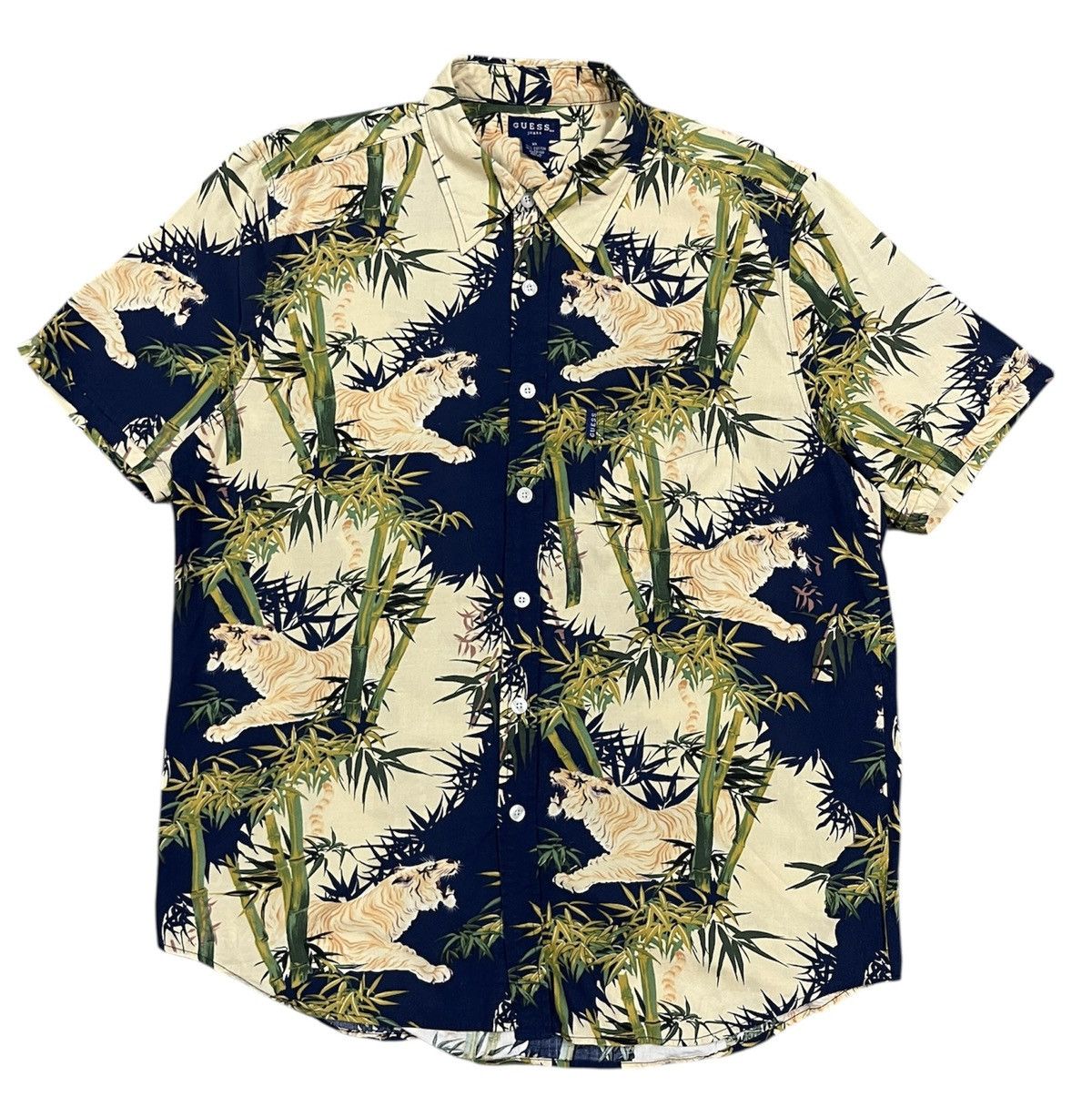 Vintage guess jeans hawaiian shirt