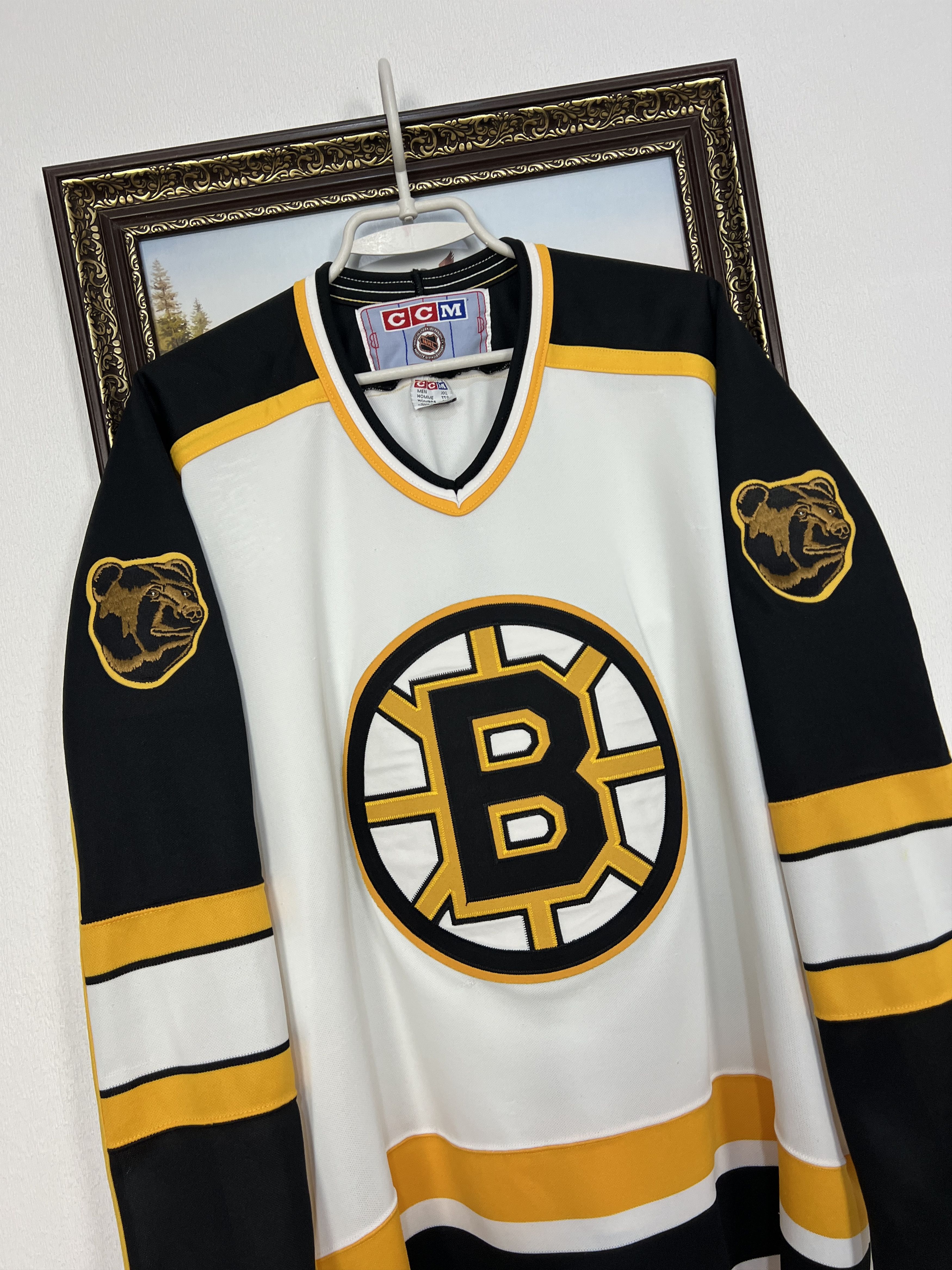 Ccm CCM Boston Bruins Vintage Ice Hockey Jersey Trikot Rare Size US XXL / EU 58 / 5 - 3 Thumbnail