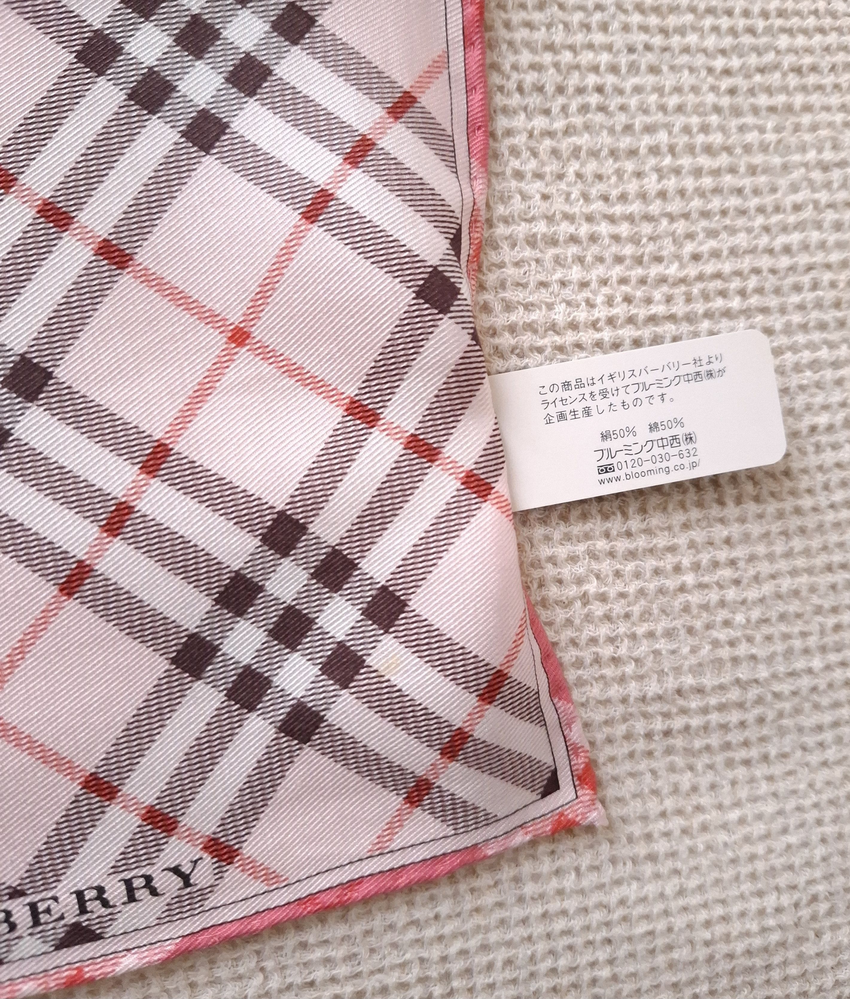 Burberry × Vintage Japan Burberry bandana handkerchief silk/cotton Size ONE SIZE - 4 Thumbnail