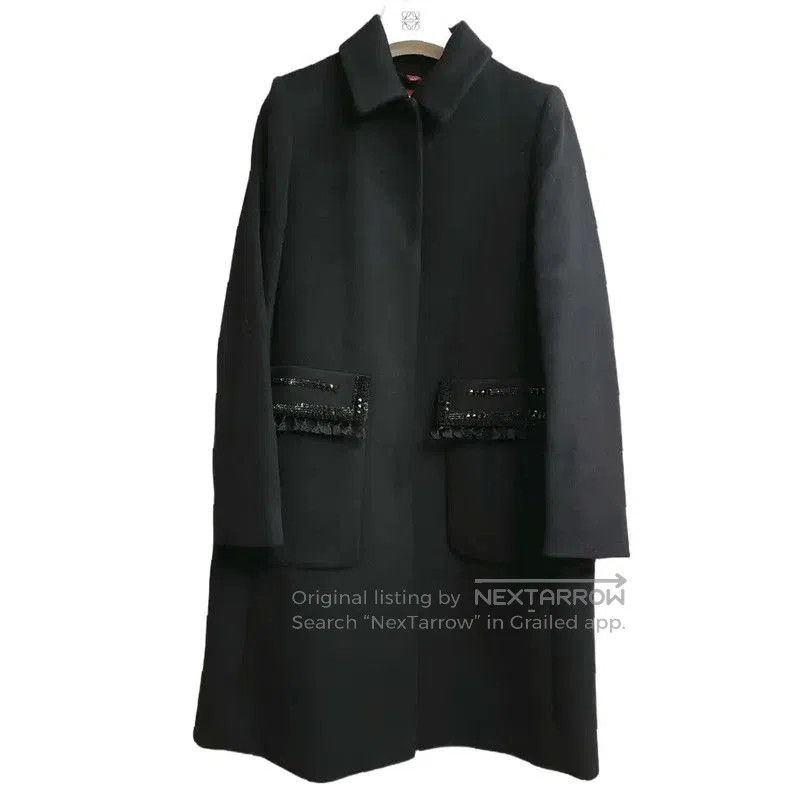 Max Mara MaxMara Black Wool Mid-Length Winter Coat . Size S / US 4 / IT 40 - 1 Thumbnail