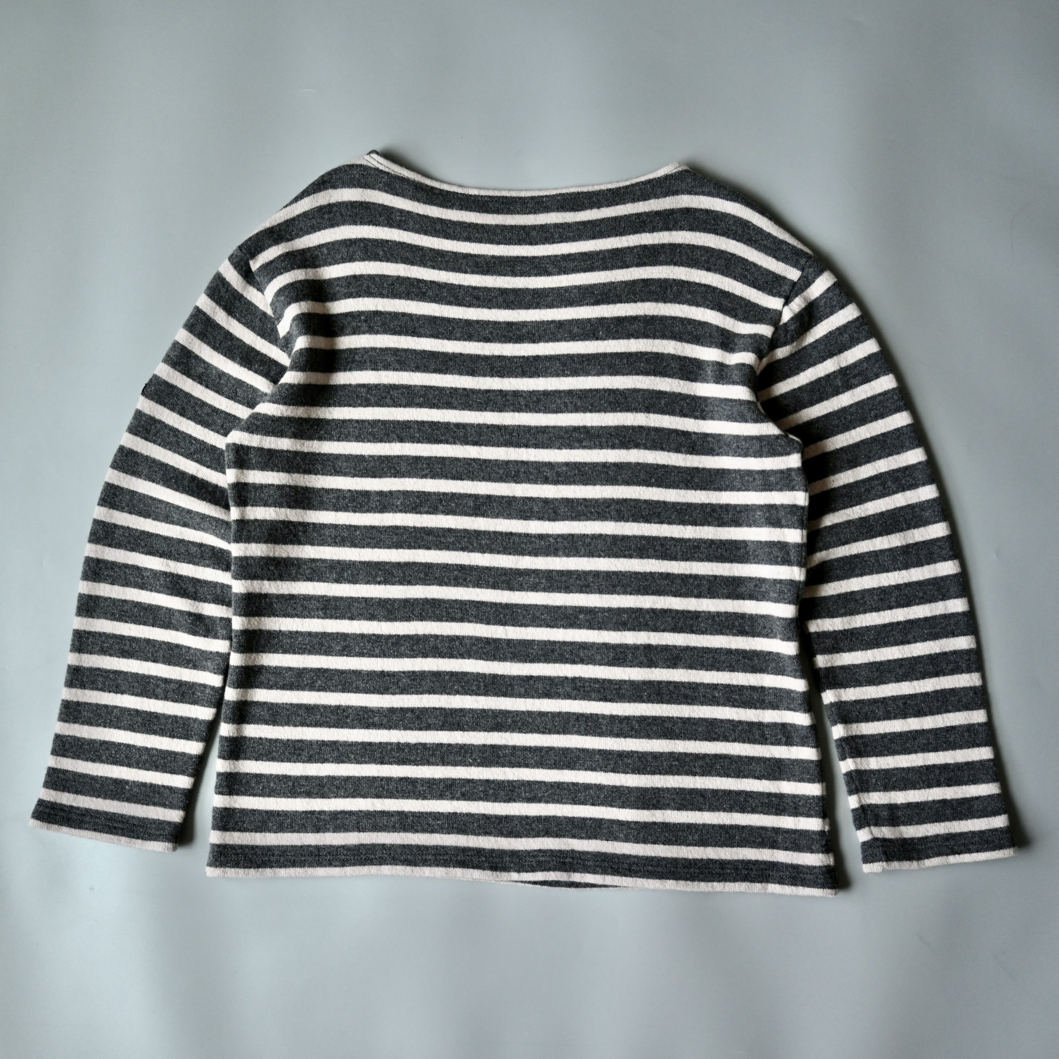 Saint James SAINT JAMES wool blend Breton sweater, gray x pink, 4/M Size US S / EU 44-46 / 1 - 2 Thumbnail