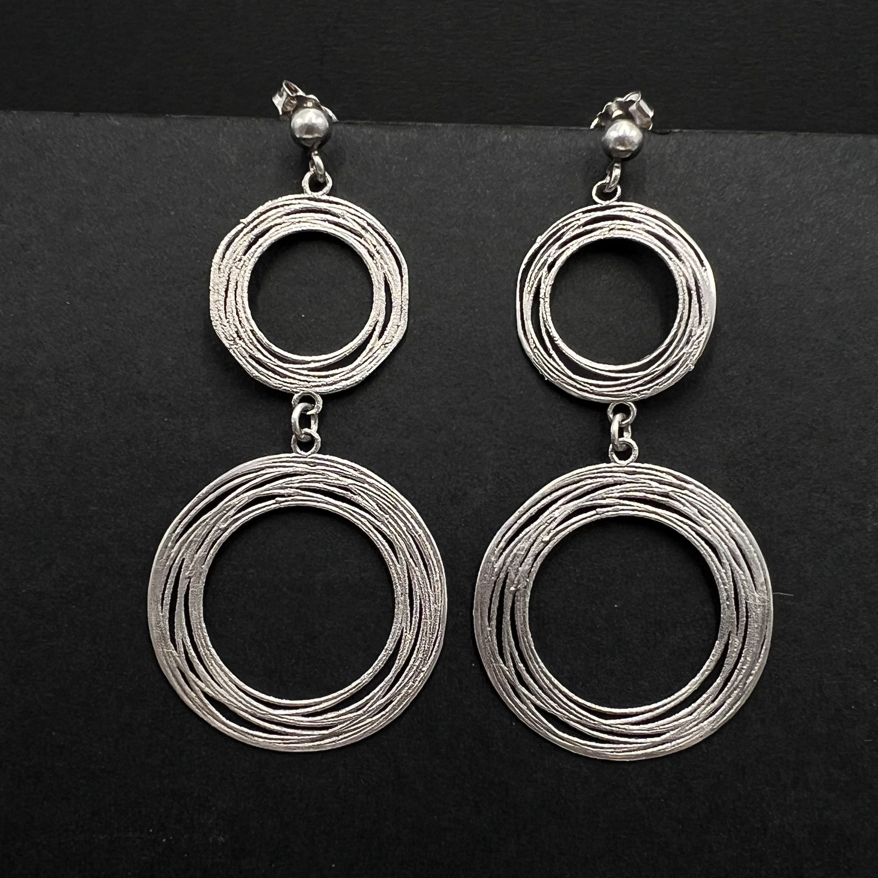 Vintage Vintage Earrings 925 Sterling Silver Drop dangle 5.36 gr Size ONE SIZE - 7 Thumbnail