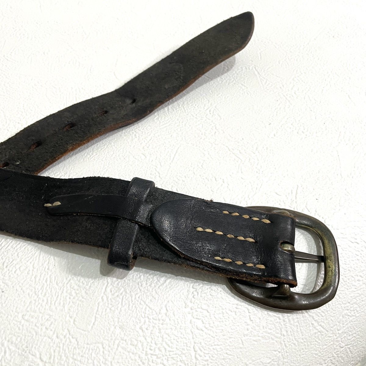 If Six Was Nine Vintage Y2k black leather belt kapital style Size ONE SIZE - 4 Thumbnail