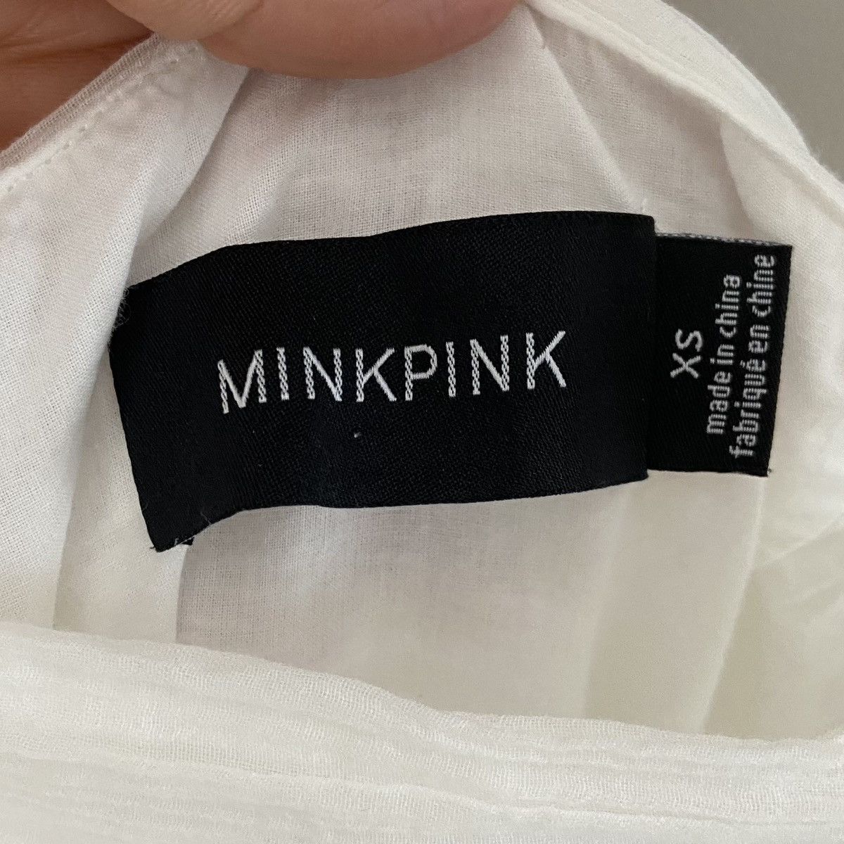 MINKPINK NWOT MINK PINK Ruched White Mini Dress | XS Size XS / US 0-2 / IT 36-38 - 5 Thumbnail