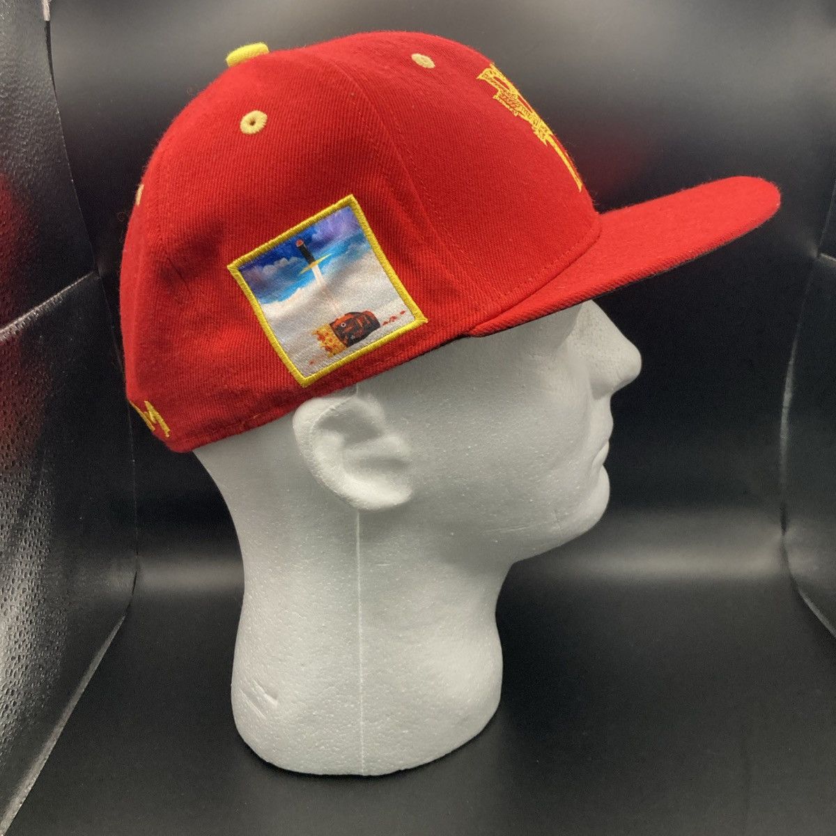 Designer Kanye West My Beautiful Dark Twisted Fantasy Rare Fitted Hat Size ONE SIZE - 6 Thumbnail