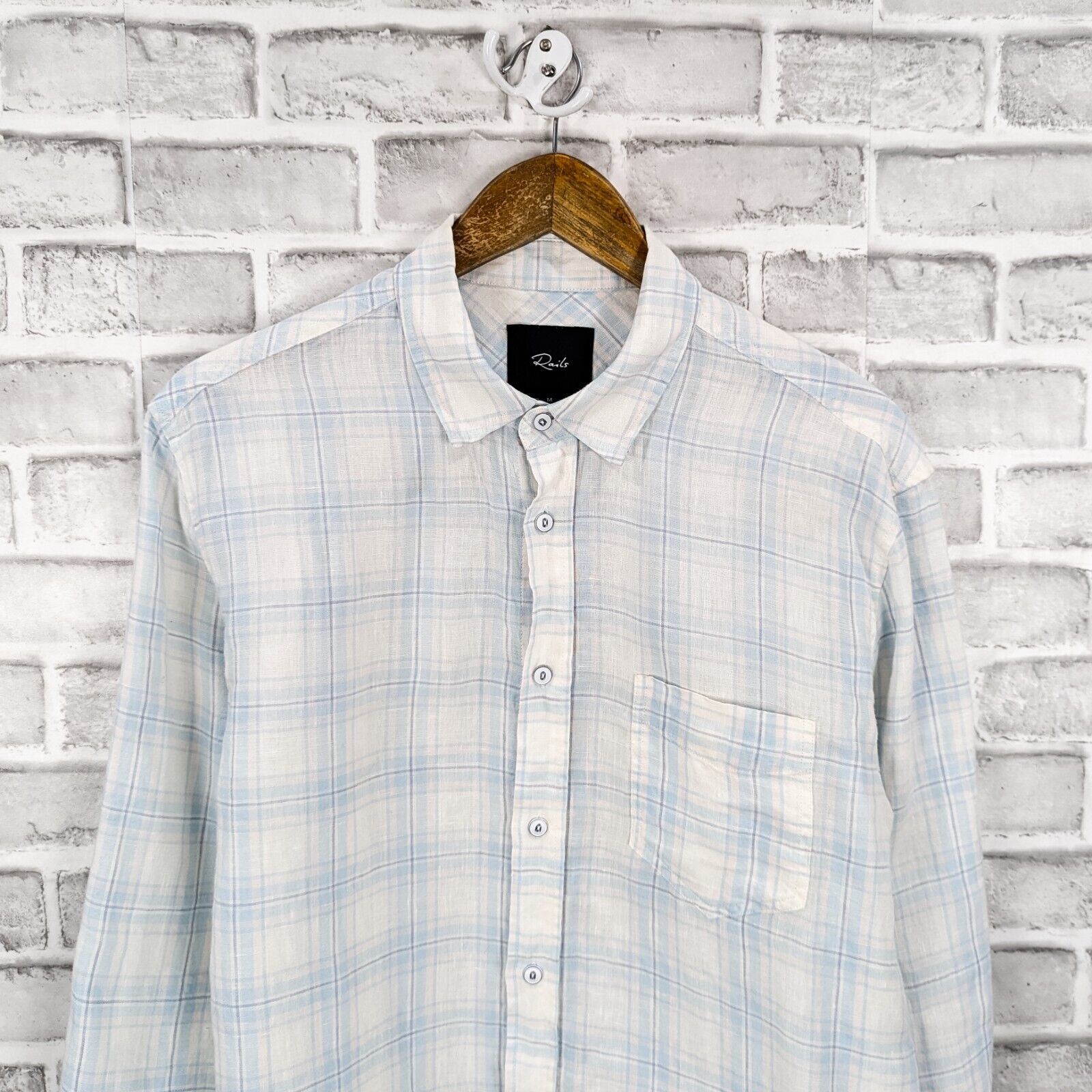 Rails Rails Linen Havana Button down Shirt in Halo Turquoise taffy Size US M / EU 48-50 / 2 - 6 Thumbnail