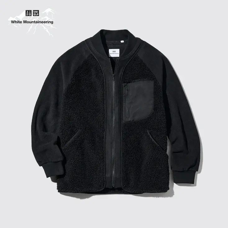 White Mountaineering Black Fleece Oversized Long-Sleeve Bomber Jacket Size US L / EU 52-54 / 3 - 1 Thumbnail