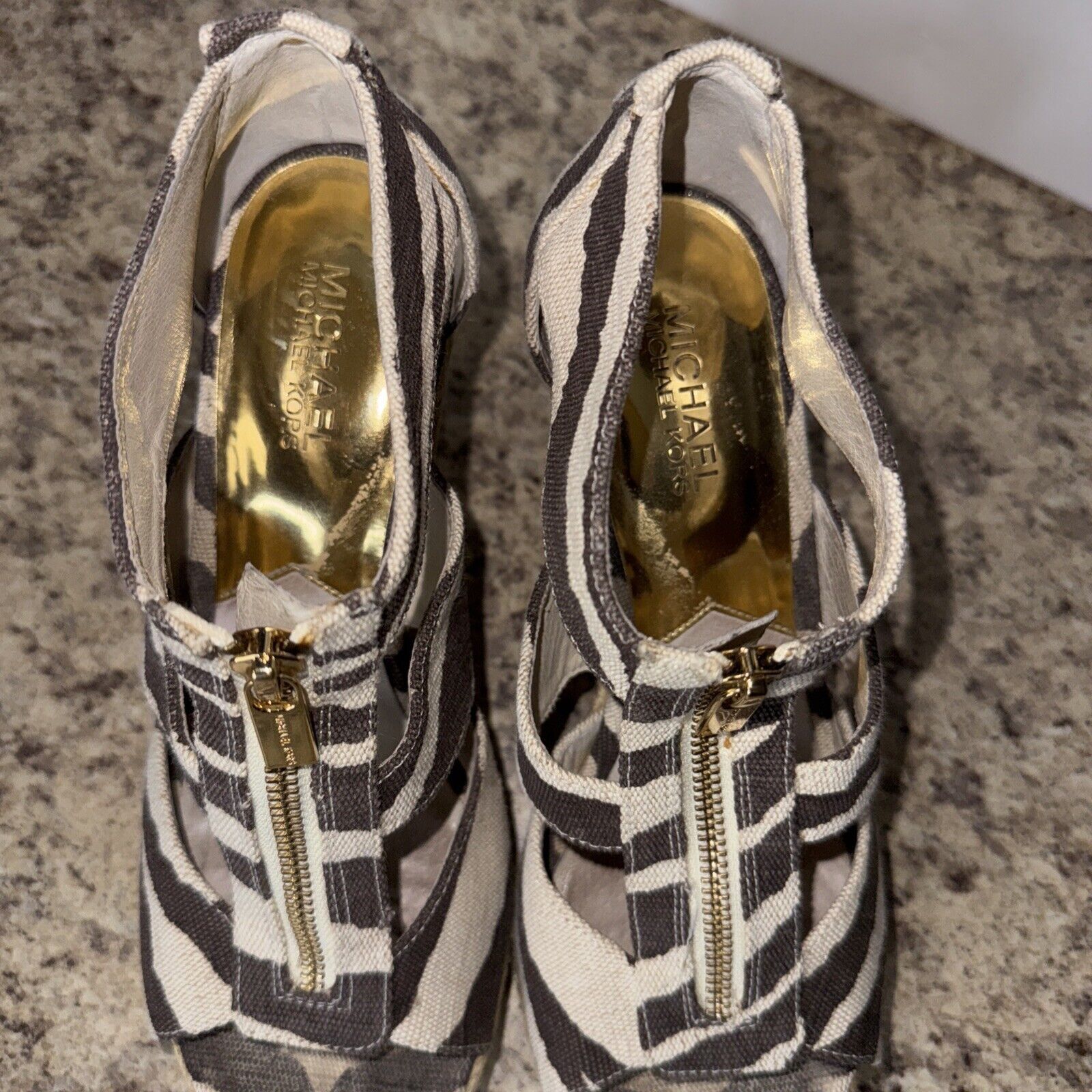 Michael Kors Michael Kors Size 7.5M Berkley Espadrille Wedge Sandal 4" Size US 7.5 / IT 37.5 - 2 Thumbnail