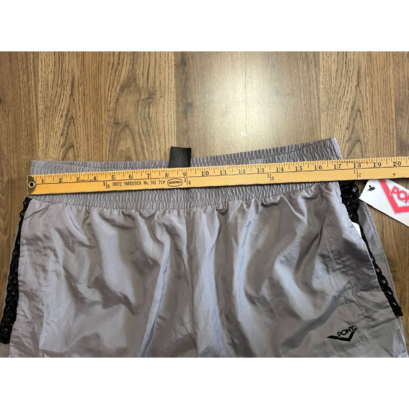 PONY PONY Shorts, Women's XL, Activewear, Pull On, Gray Black, Regular, NWT, Women Size ONE SIZE - 5 Thumbnail