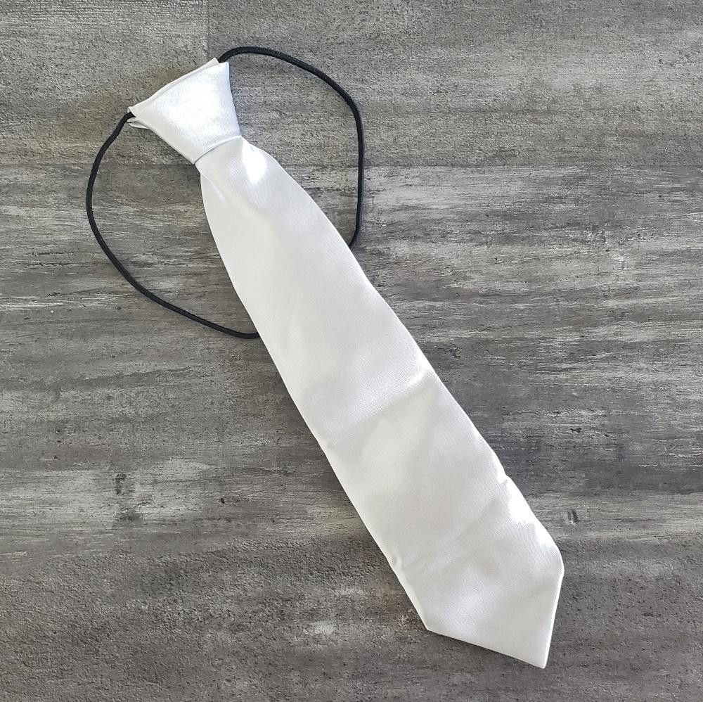 Designer Blue Tinted Satin Little Boy Tie Size ONE SIZE - 1 Thumbnail