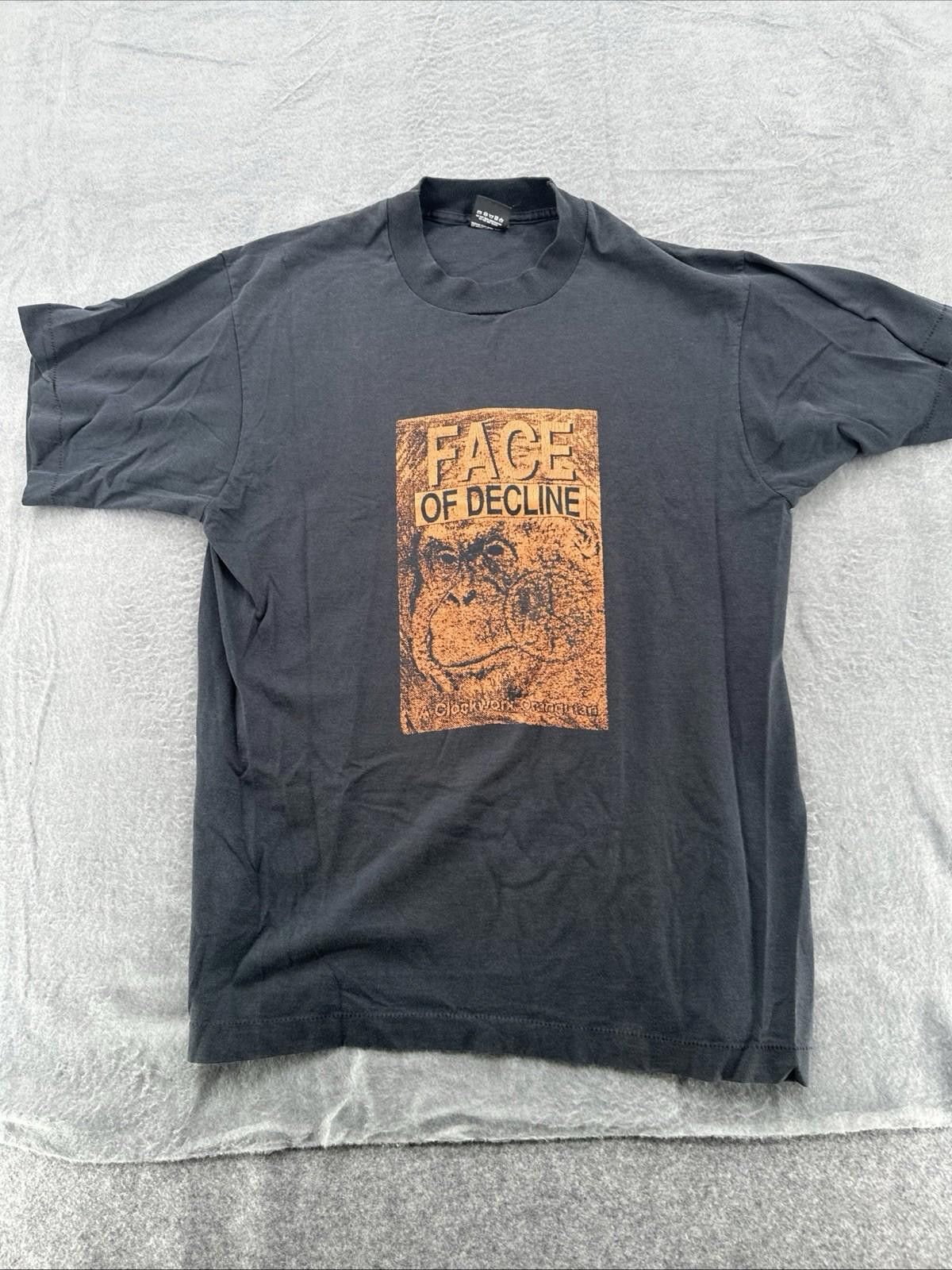 Jerzees Vintage 90’s Face Of Decline Band T-Shirt Screen Stars Size US XL / EU 56 / 4 - 1 Thumbnail