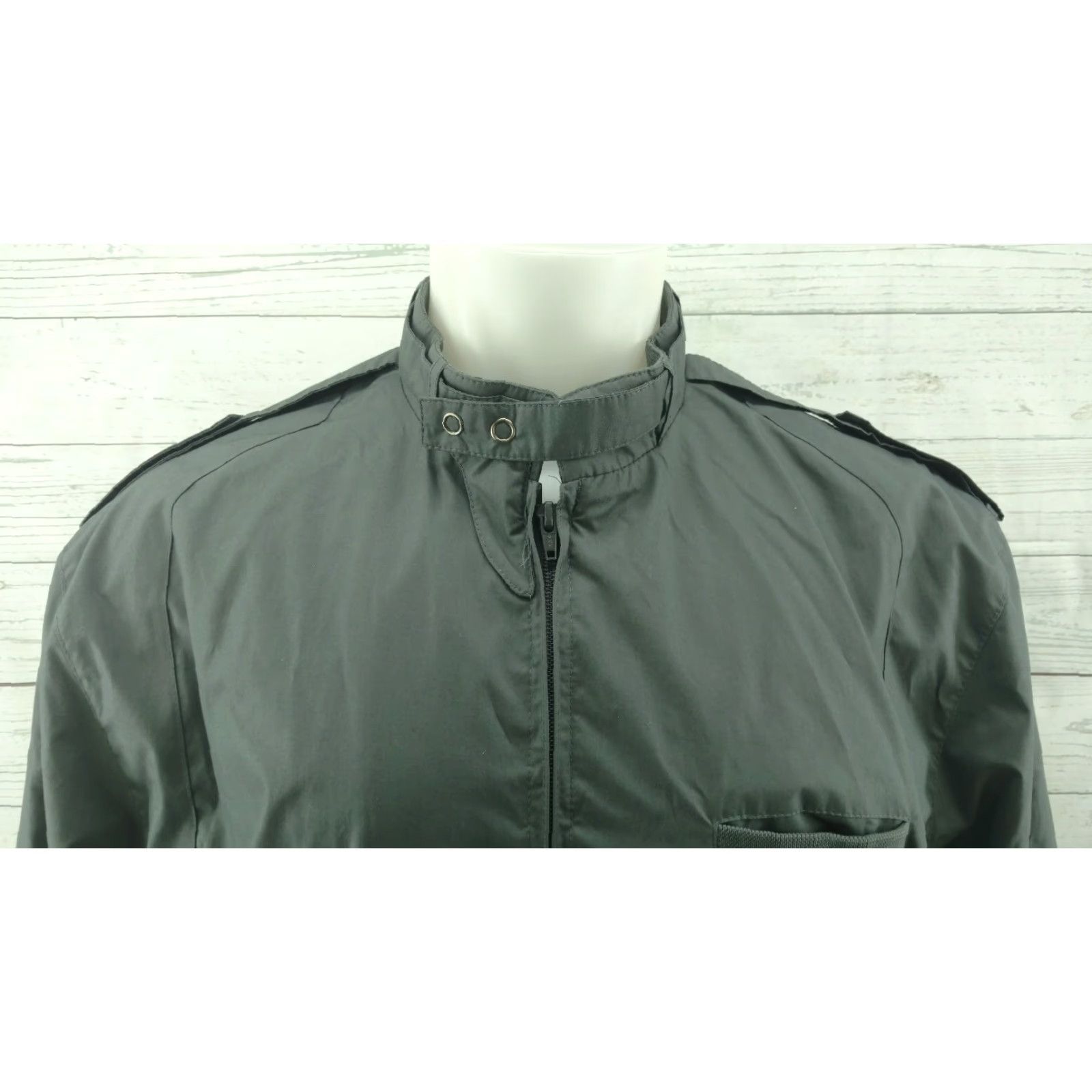 Members Only VINTAGE Members Only Gray Full Zip Racing Jacket Coat Size 44 Mens Size US S / EU 44-46 / 1 - 6 Thumbnail