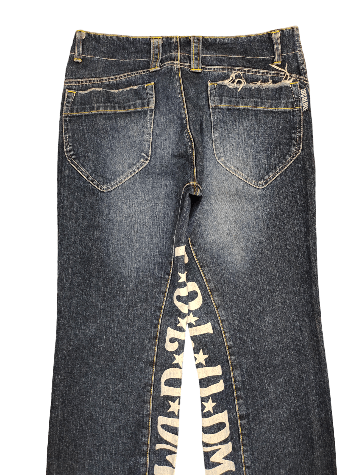 Comme des Garcons × Undercover Loose Jeans Cocolulu Spell Out Wide Leg Denim Y2k Jnco Size US 31 - 11 Thumbnail