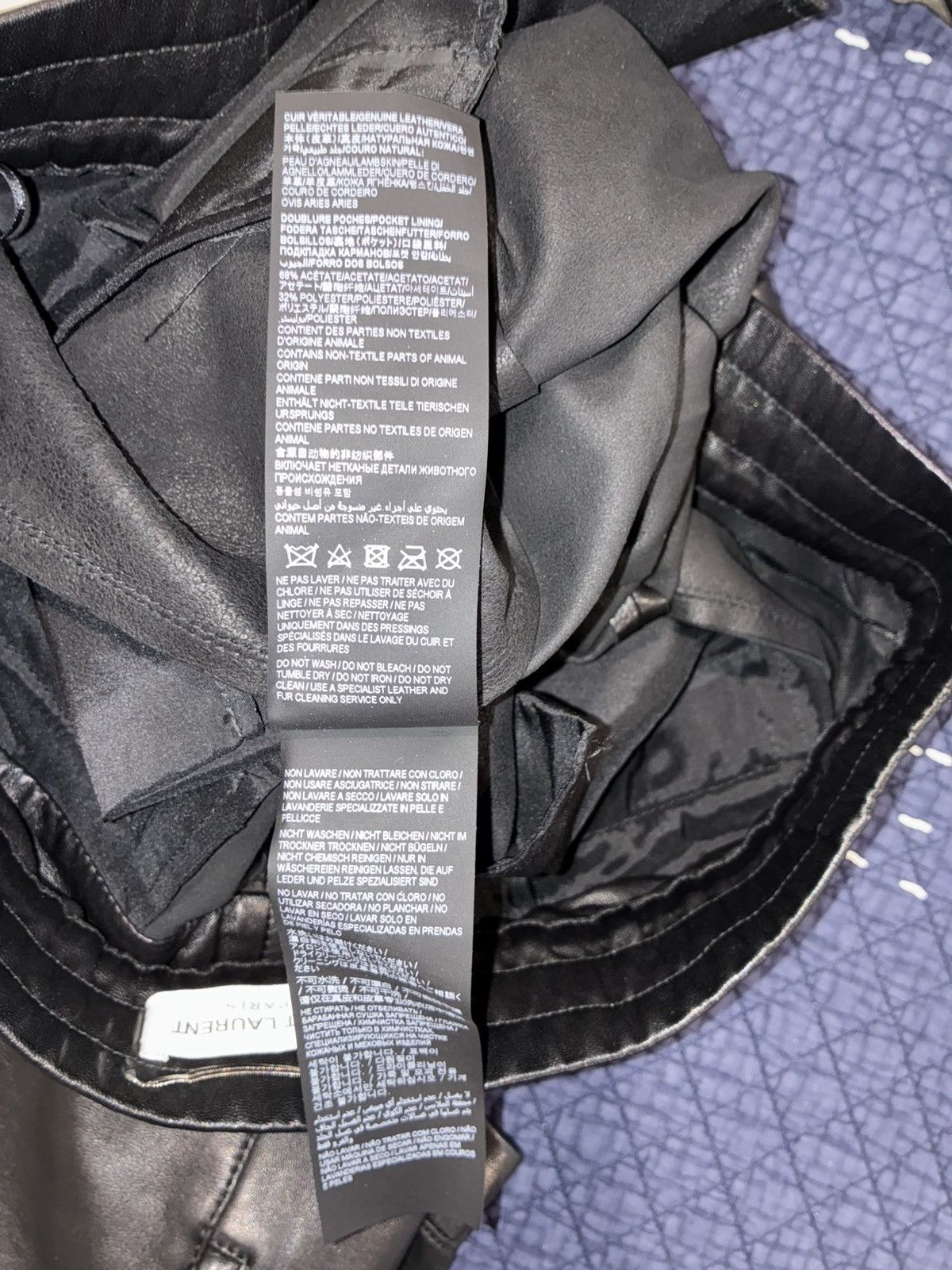 Saint Laurent Paris Saint Laurent Lambskin Joggers Size US 38 / EU 54 - 7 Thumbnail