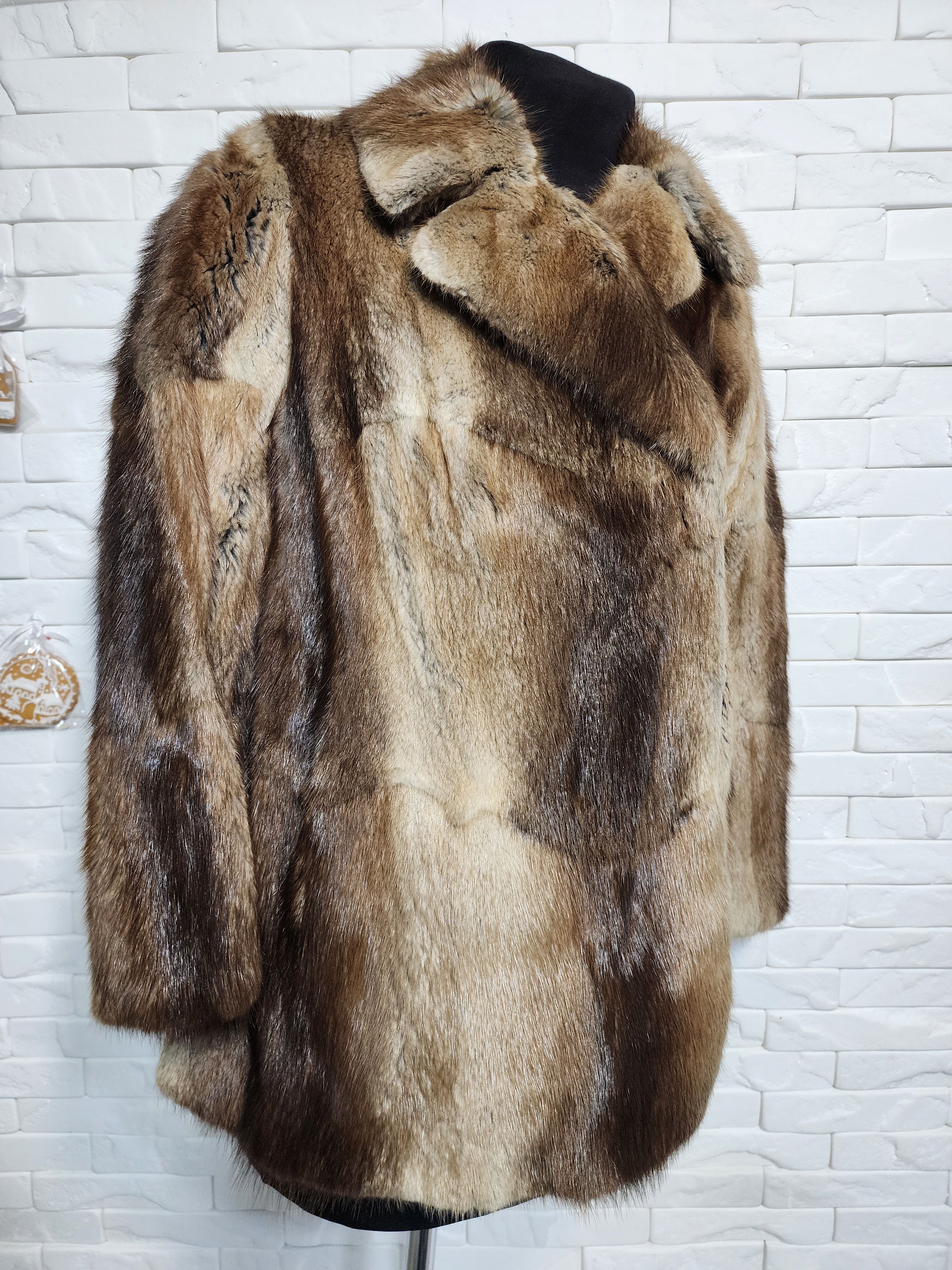 Furla Warm Brown Women's Fur Coat.Size L. Size L / US 10 / IT 46 - 3 Thumbnail