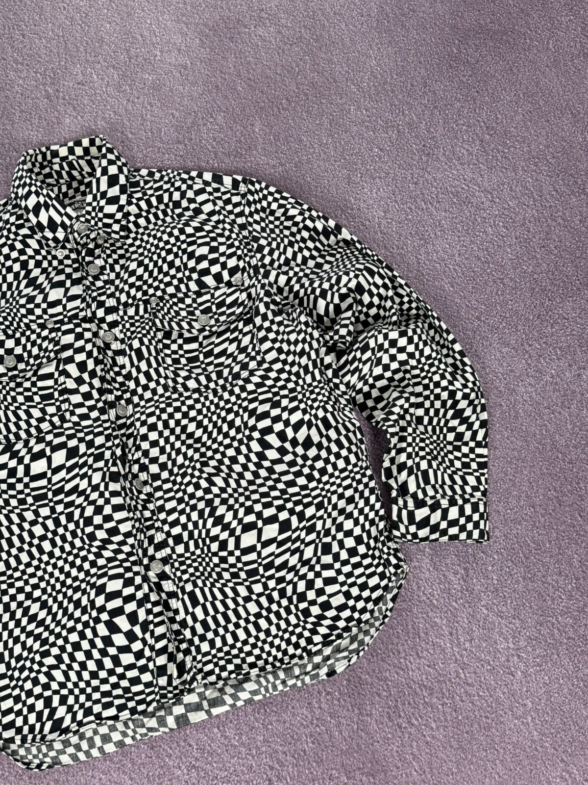 Versace Vintage Versace Italian 00s Button Up Shirt Size M / US 6-8 / IT 42-44 - 5 Thumbnail