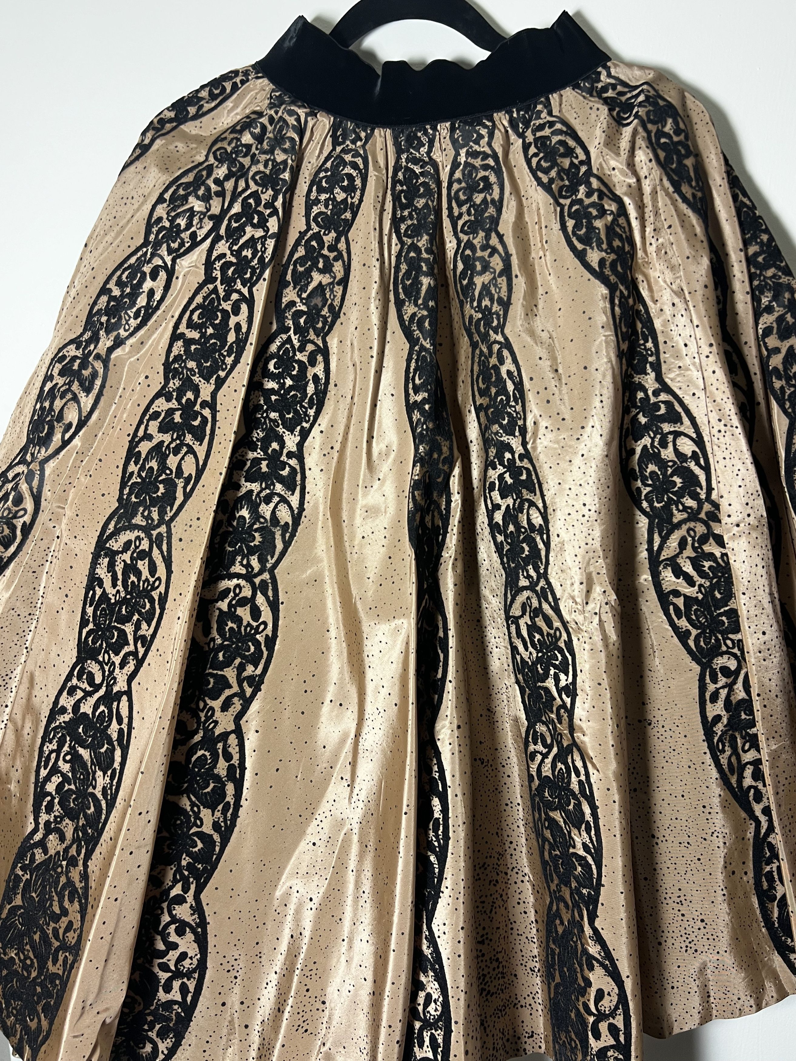 Designer × Vintage Rare Vintage 50's Joe Davidson Original Taffeta Swing Skirt Size 24" / US 00 / IT 34 - 2 Thumbnail