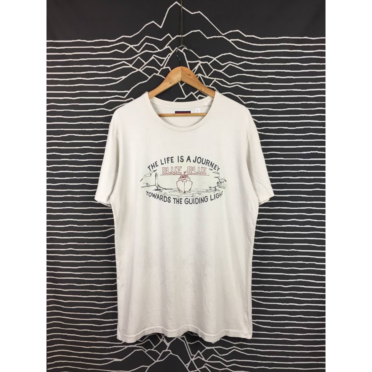 Blue Blue Japan × Japanese Brand × Vintage Vtg Blue Blue Japan The Life is The Journey Tee Size US L / EU 52-54 / 3 - 2 Thumbnail