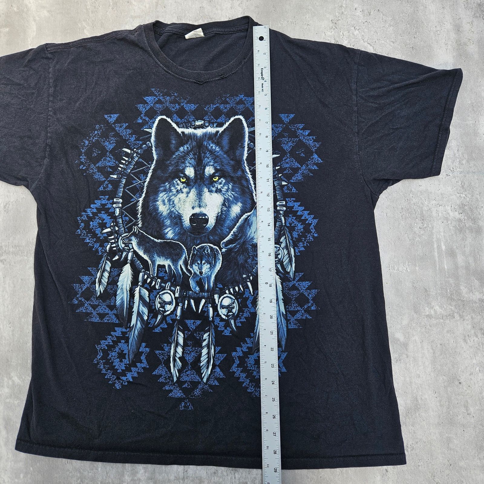 Fruit Of The Loom Vintage Wolf Print Graphic T-Shirt Size Mens XL Size US XL / EU 56 / 4 - 6 Thumbnail
