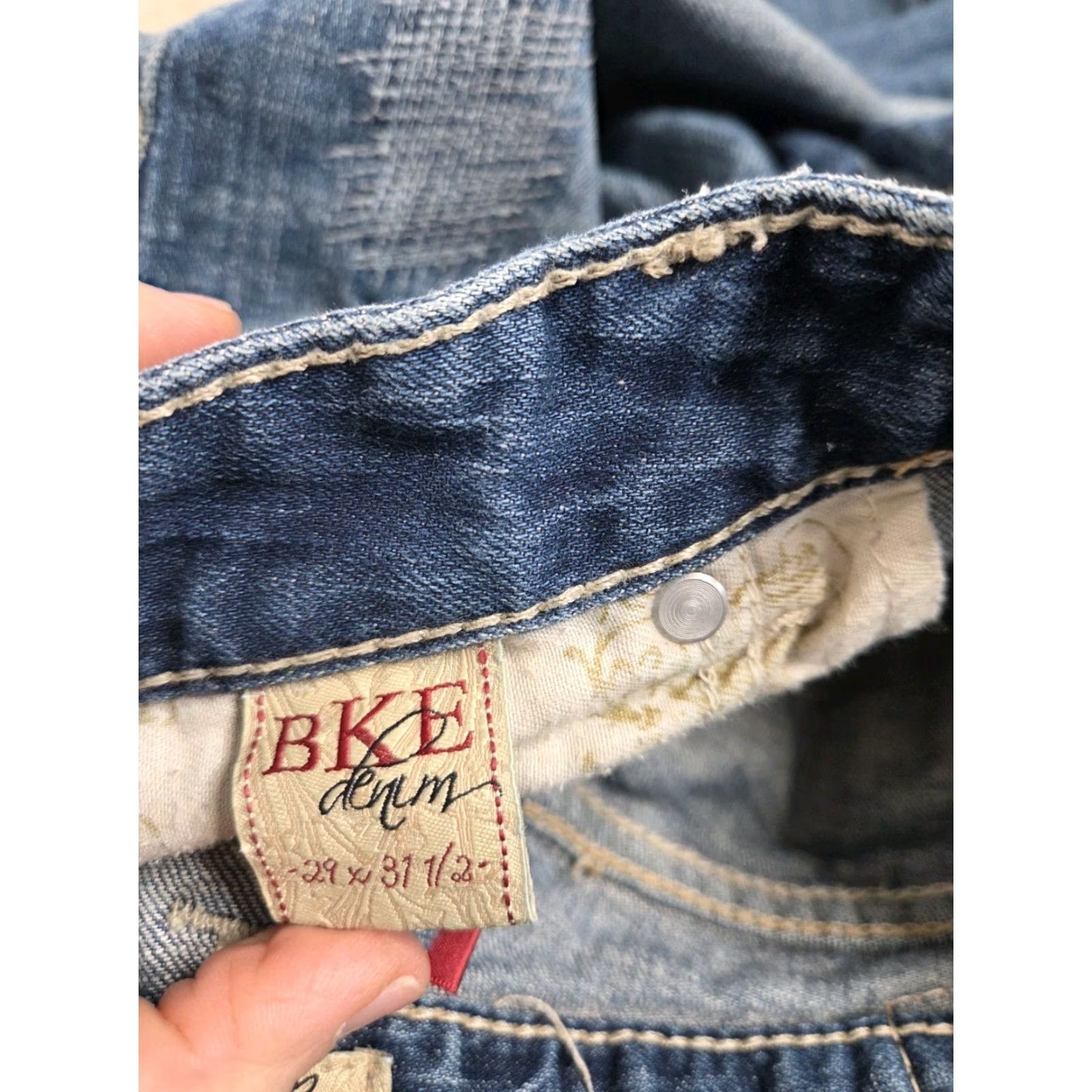 BKE BKE Jeans Women 29x31.5 Madison Skinny Boot Distressed Stretch Denim Low Rise Size 29" - 4 Thumbnail