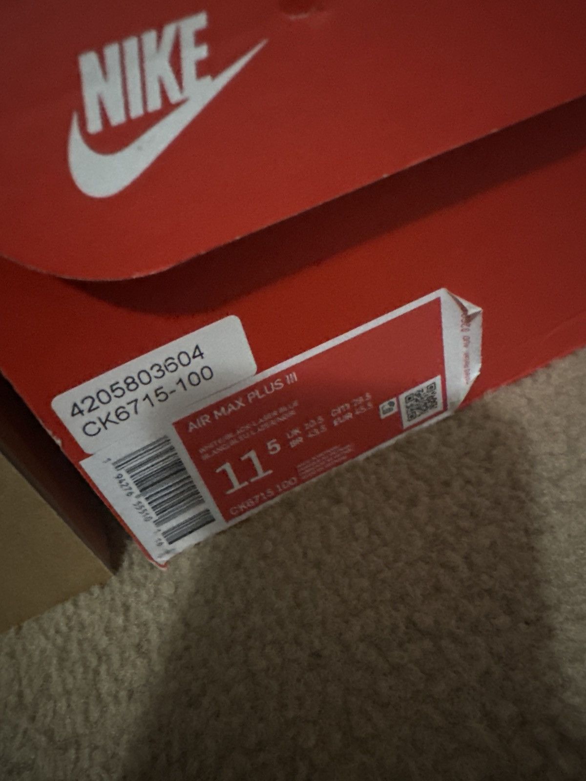 Nike NIKE AIR MAX PLUS 3 Size US 11.5 / EU 44-45 - 5 Thumbnail