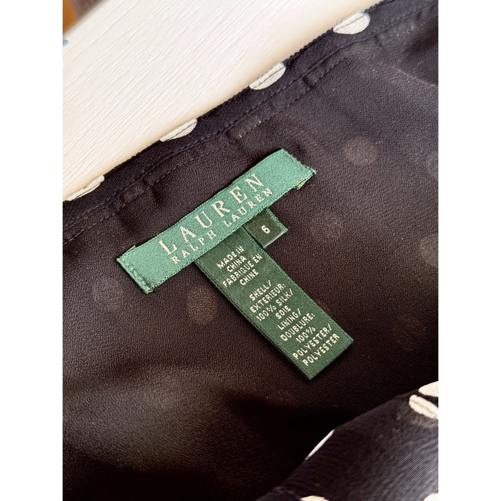 Lauren Ralph Lauren LRL RALPH LAUREN Fit & Flare Skirt Sz 6 Black Polka Dot NWT Size 28" / US 6 / IT 42 - 4 Thumbnail