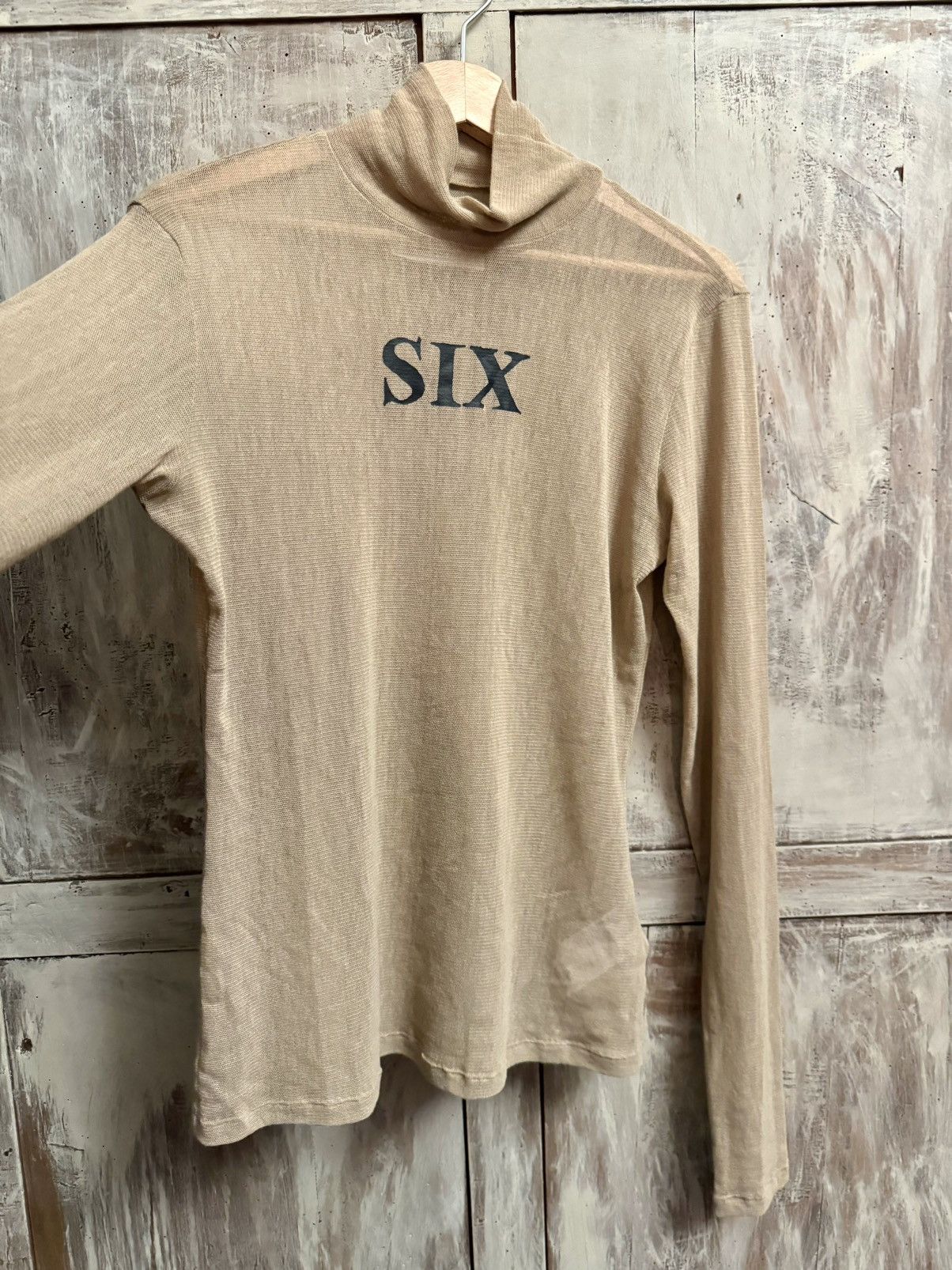 Maison Margiela margiela mm6 men unisex mesh nude top S fitted Size US S / EU 44-46 / 1 - 8 Thumbnail
