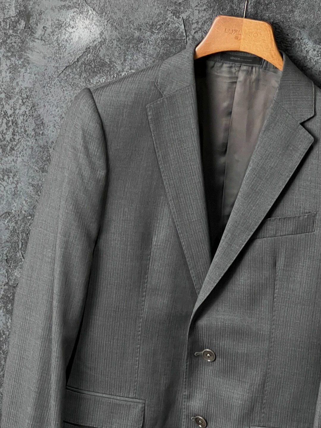 Armani Collezioni Armani Collezioni Gray Wool Suit Size 44S - 5 Thumbnail