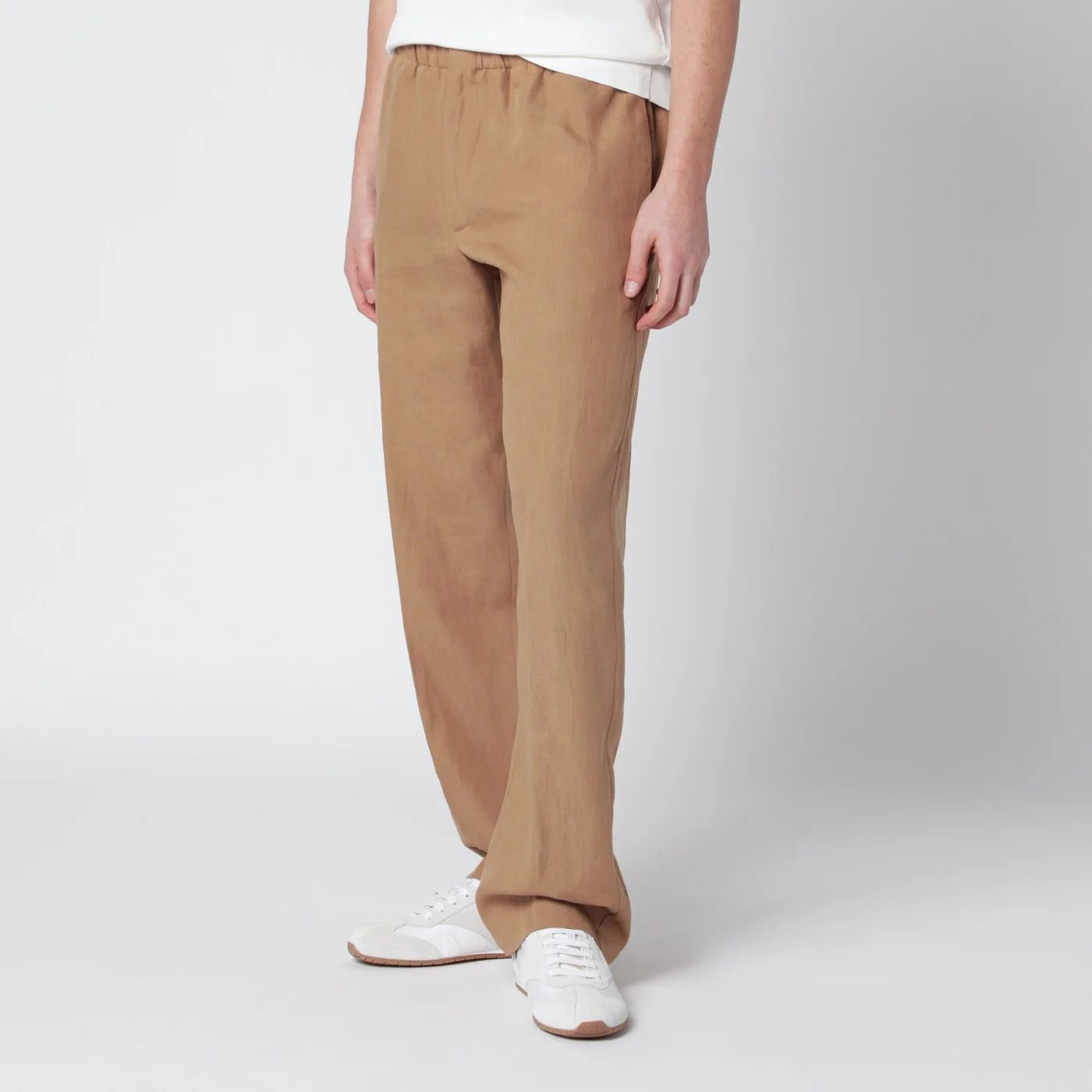 Lardini o1d2blof0526 Linen Trousers Pants in Brown Size US 34 / EU 50 - 3 Thumbnail