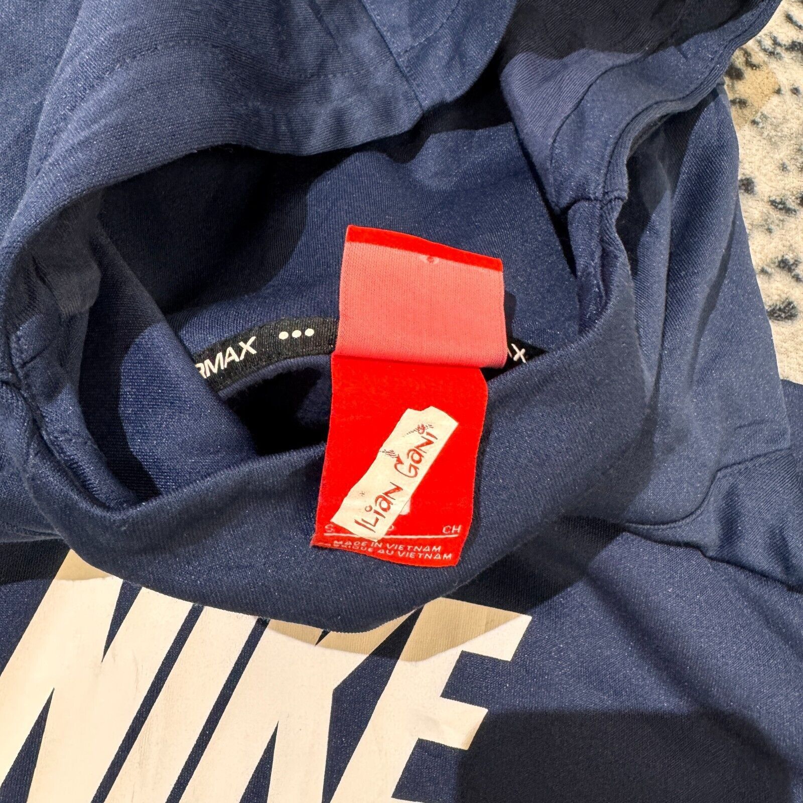 Nike × Vintage Vintage Nike Navy Blue Polyester Hoodie Size S Y2K 90s Size US S / EU 44-46 / 1 - 11 Thumbnail