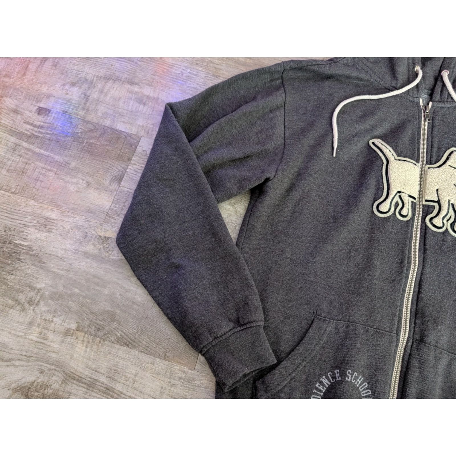 Vintage VINTAGE Teddy the Dog Zip Hoodie Split Applique Sweatshirt Obedience School Dropout Sz S Size S / US 4 / IT 40 - 6 Thumbnail