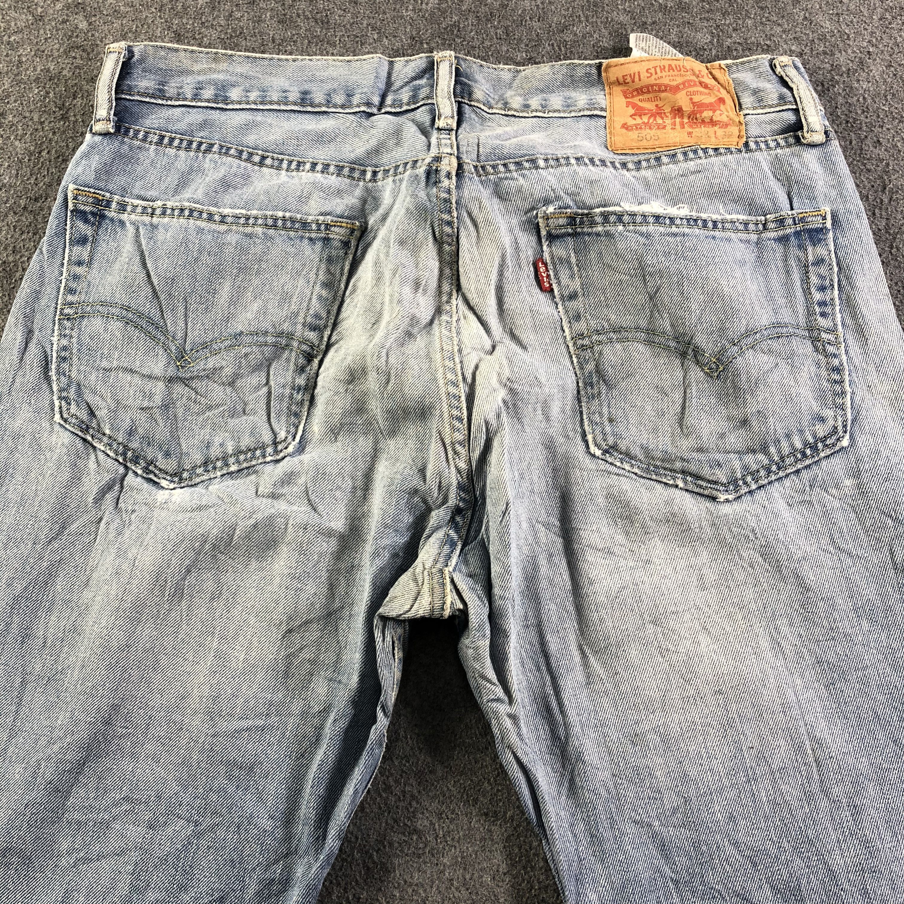 Levi's Vintage Blue Wash Levis 505 Jeans-J3298 Size US 35 - 4 Thumbnail