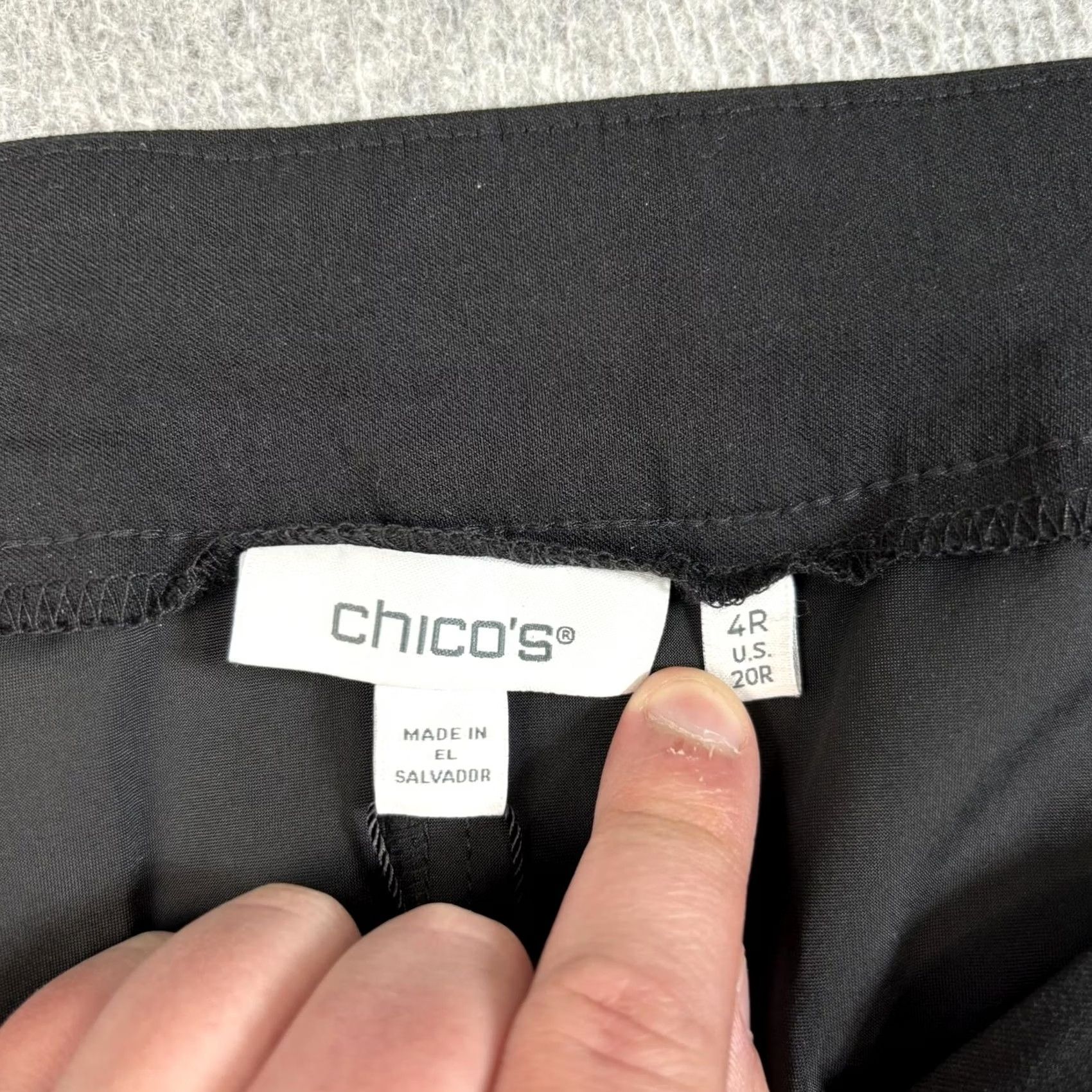 Vintage Chico's So Slimming 360 Brigitte Slim Pant Women 20R Black Ponte Dress Pants Slimming Workwear Size 42" / US 20 - 7 Thumbnail