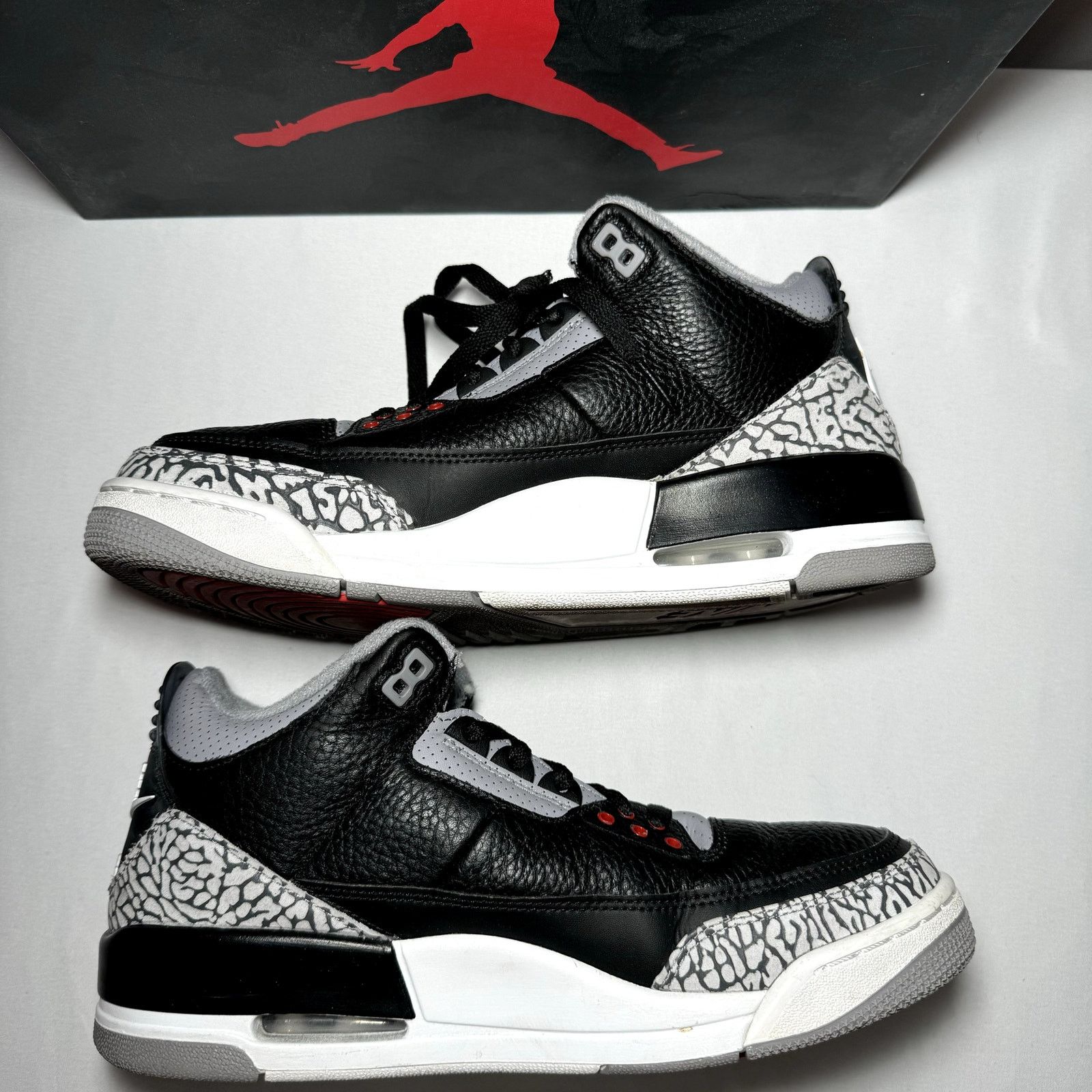 Jordan Brand × Nike Size 9 - Nike Air Jordan 3 Retro OG Black Cement Men's Shoes Size US 9 / EU 42 - 2 Thumbnail