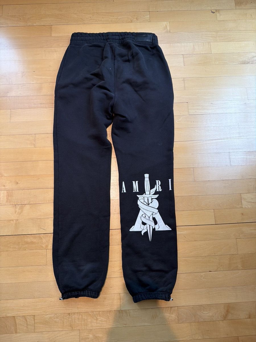 Amiri Amiri Black Dagger Sweatpants Size US 30 / EU 46 - 4 Thumbnail