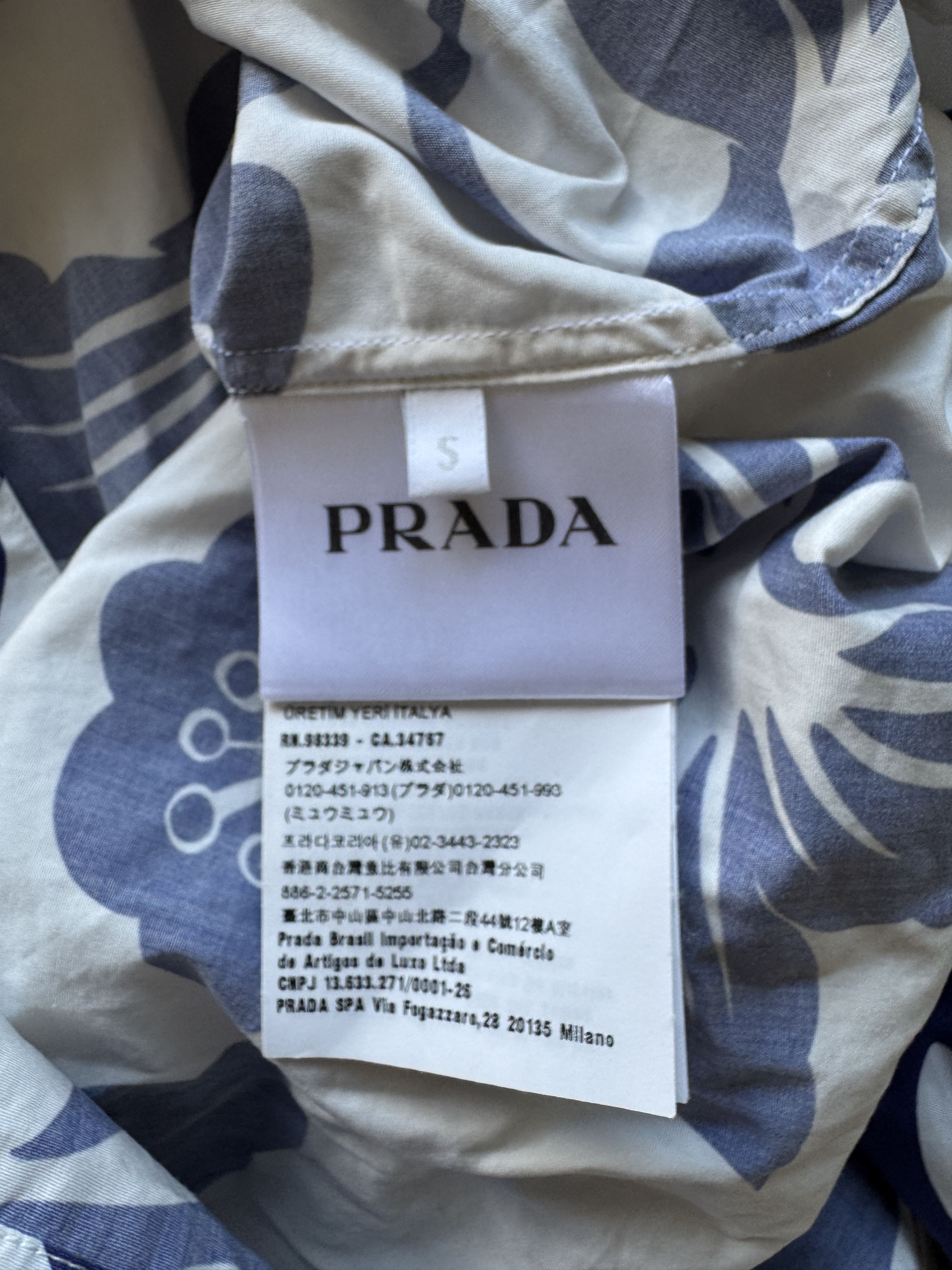Prada Hibiscus Print Bowling Shirt Size US S / EU 44-46 / 1 - 17 Thumbnail