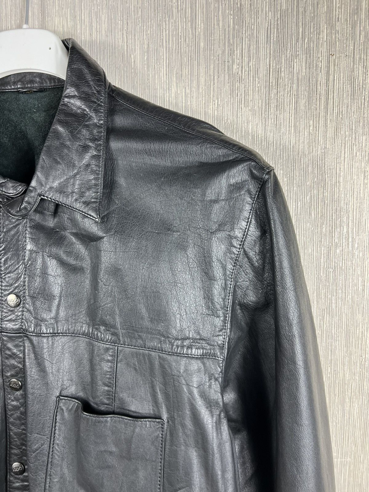 Guidi Vintage 90s avant garde leather shirt button up with pocket Size US M / EU 48-50 / 2 - 7 Thumbnail