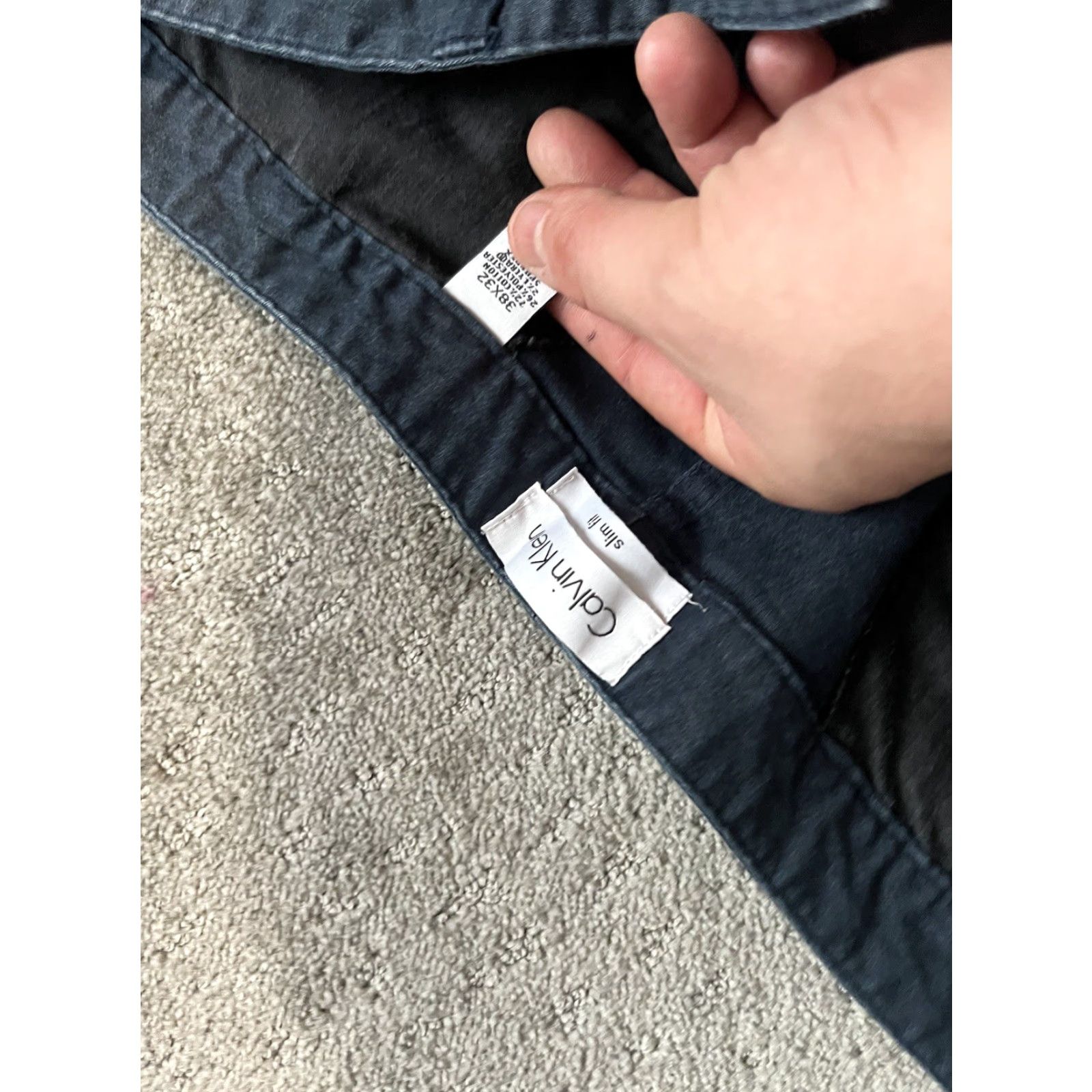 Calvin Klein Calvin Klein Men's Slim Fit Stretch Pants 5-Pocket Blue 38x32, Slim, Chino, 5-Pocket, Regular, Cotton, Zip, Machine Washable, Business Workwear, Mens Size US 38 / EU 54 - 5 Thumbnail