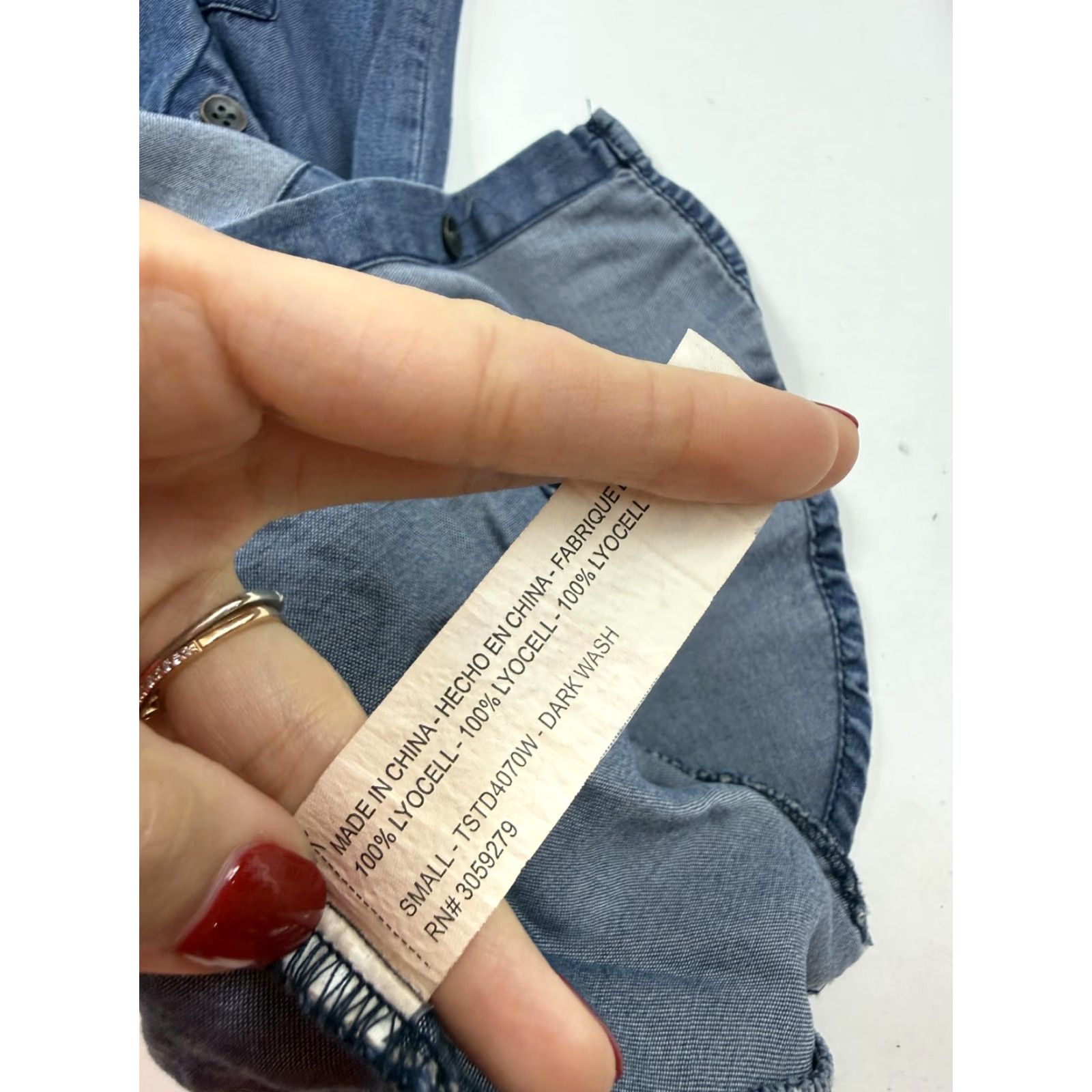 Vintage VINTAGE? No. Thread + Supply Dress Womens Small Blue Chambray Button Front Shirt Pockets Size S / US 4 / IT 40 - 5 Thumbnail