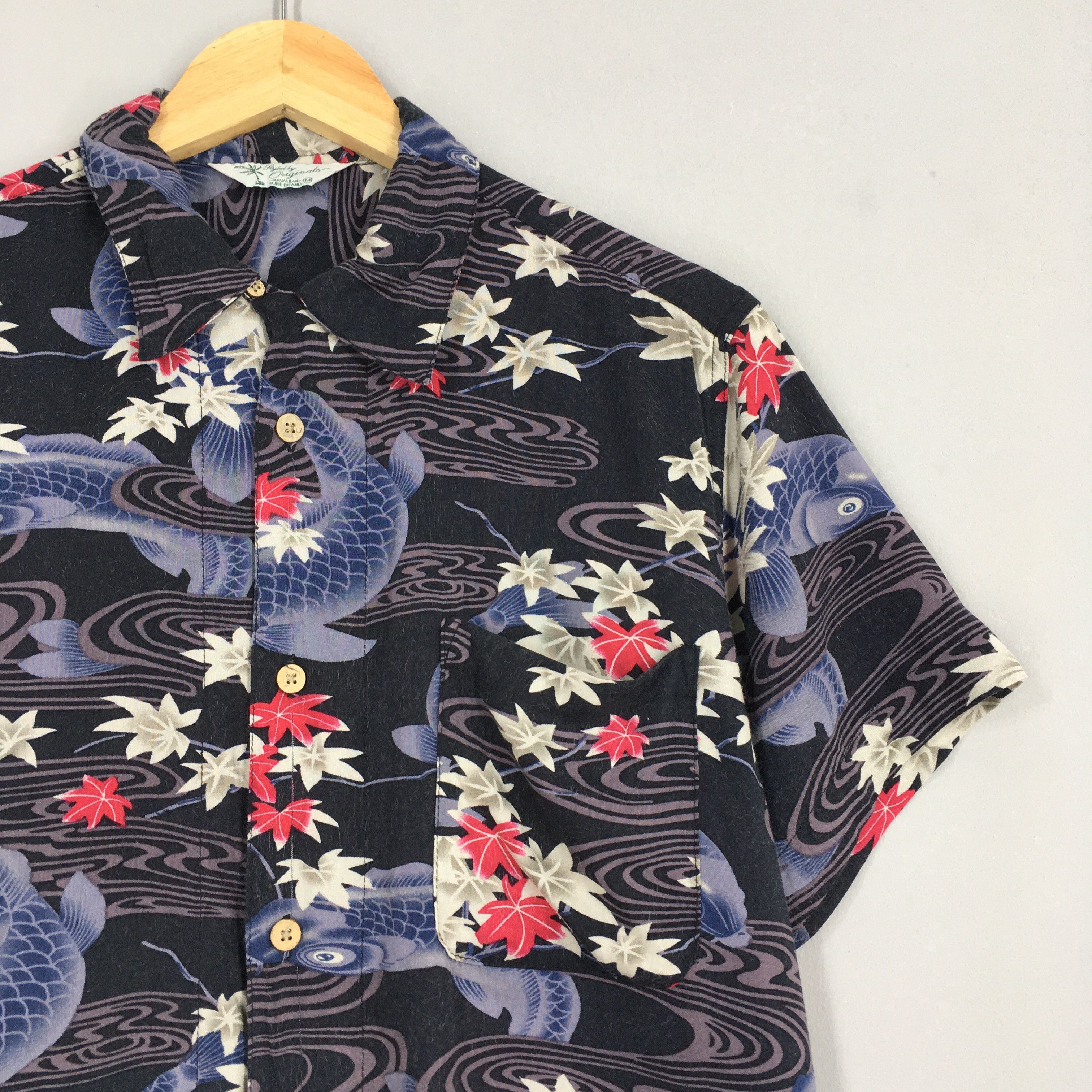 Sun Surf Vintage Hawaiian Japanese Koi Fish Rayon Shirt Medium Size US M / EU 48-50 / 2 - 2 Thumbnail