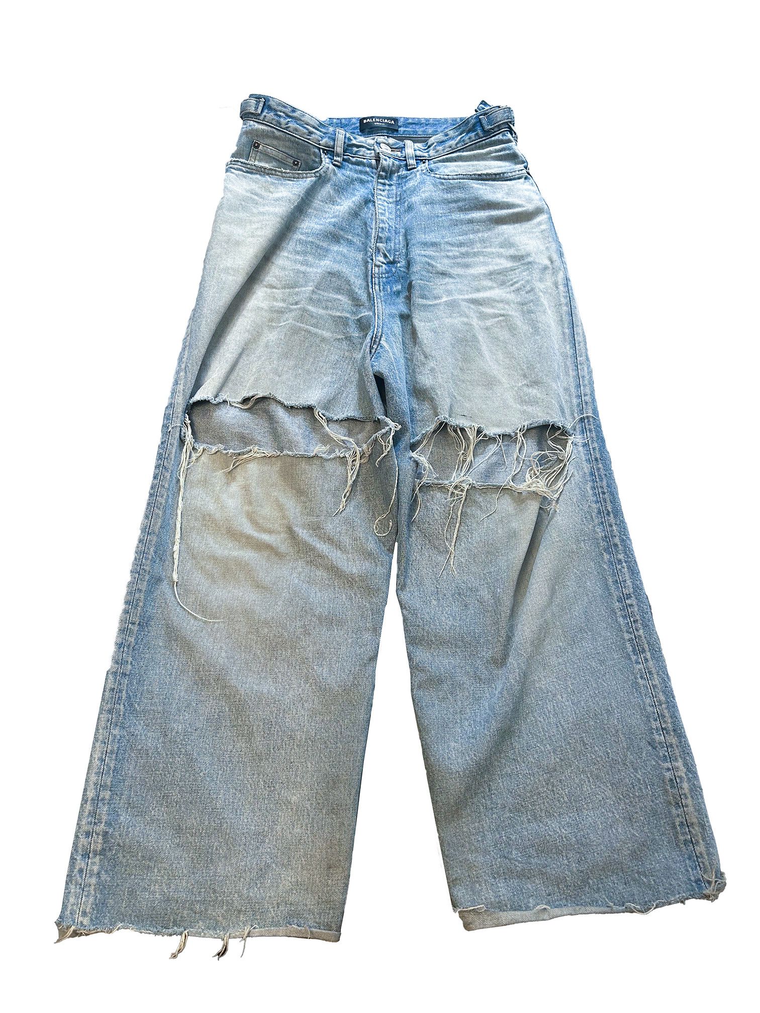 Balenciaga Destroyed Skater Jeans | Grailed