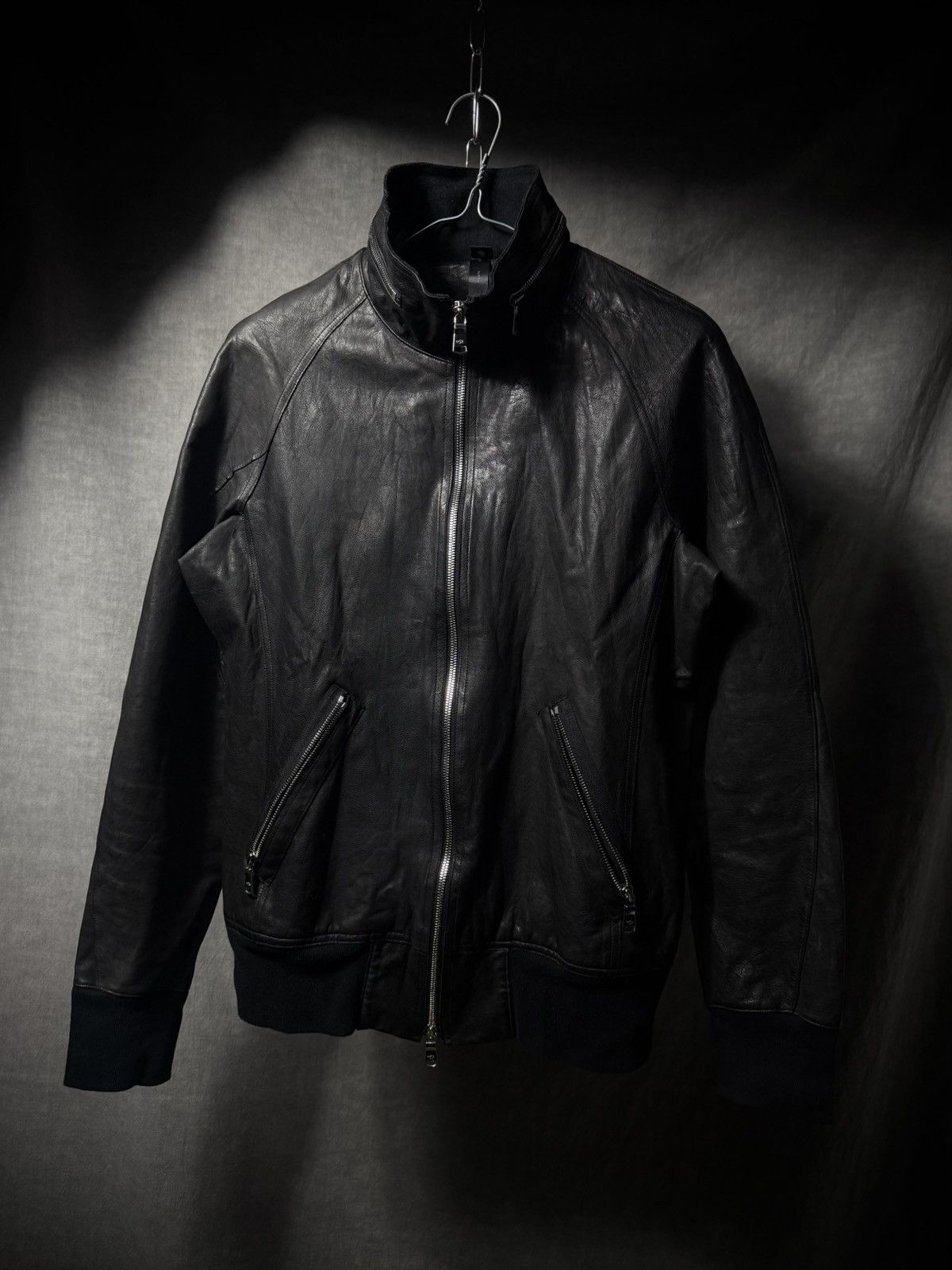 wjk WJK Cow Leather Stand Collar Track Jacket Size US M / EU 48-50 / 2 - 4 Thumbnail