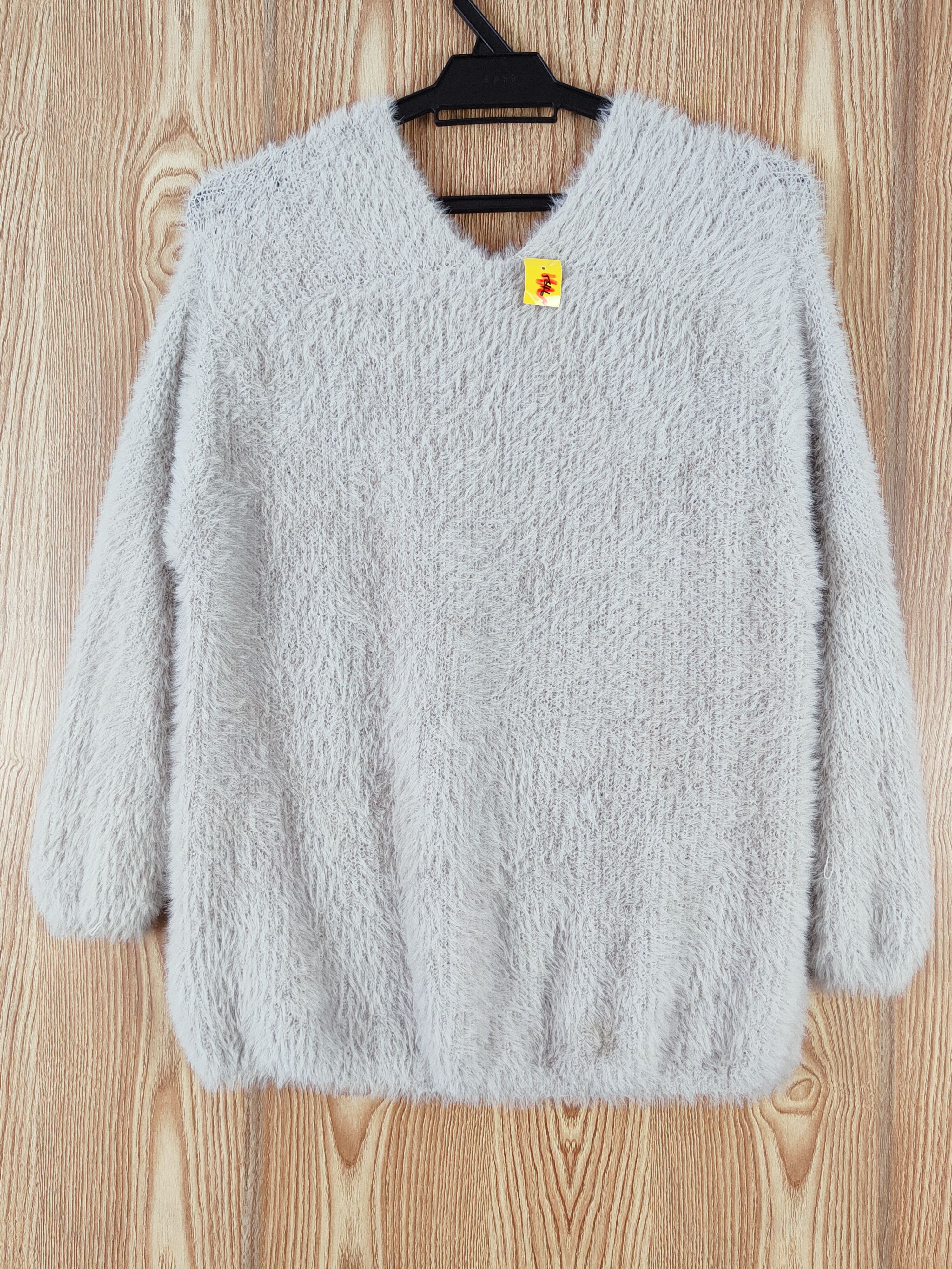 GU × Vintage GU Gray Fur Mohair Knitwear Sweatshirts #W567 Size S / US 4 / IT 40 - 7 Thumbnail