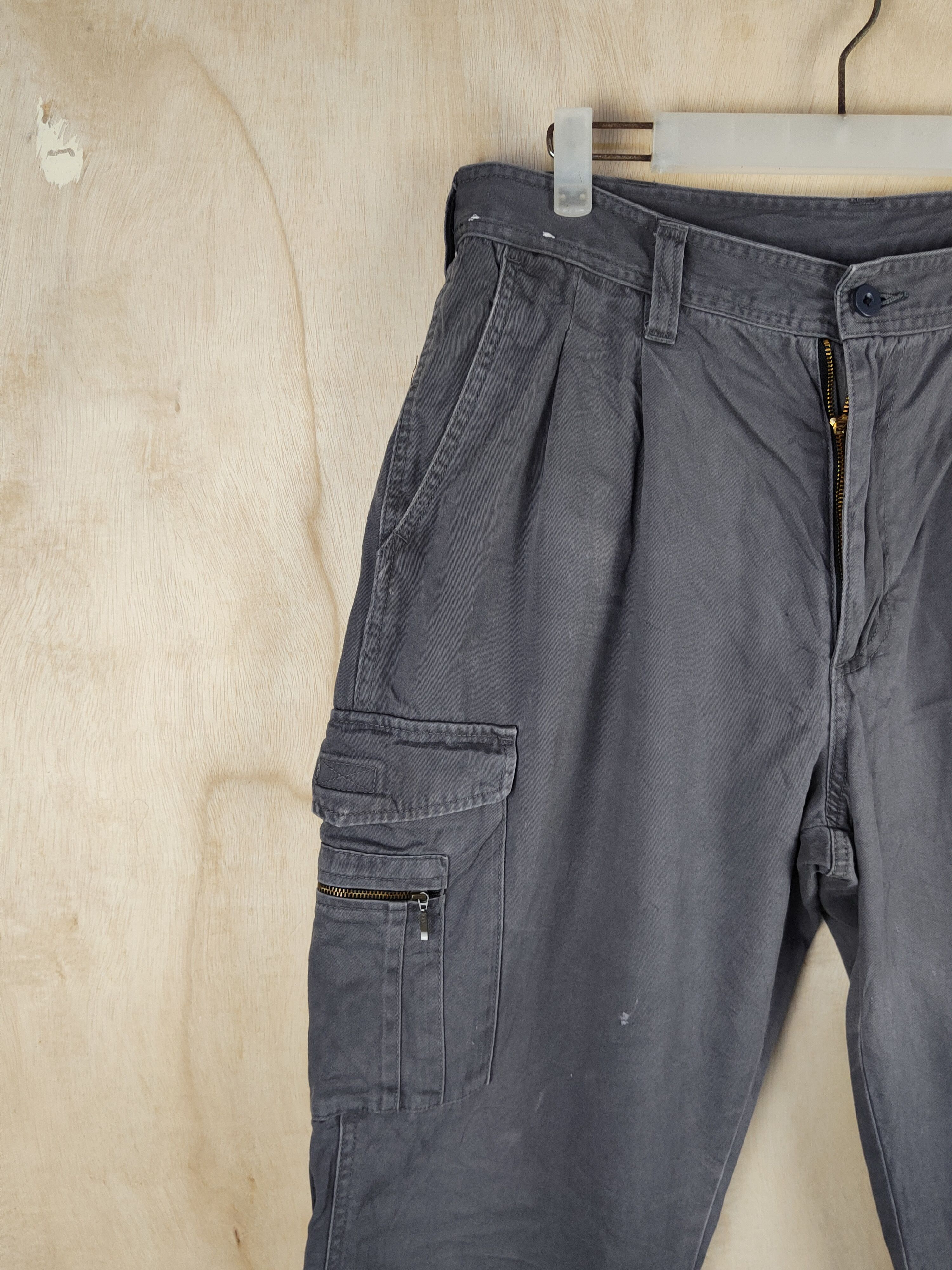 Japanese Brand N evolutions Gray Multipocket Tactical Cargo Pants #S2431 Size US 34 / EU 50 - 3 Thumbnail